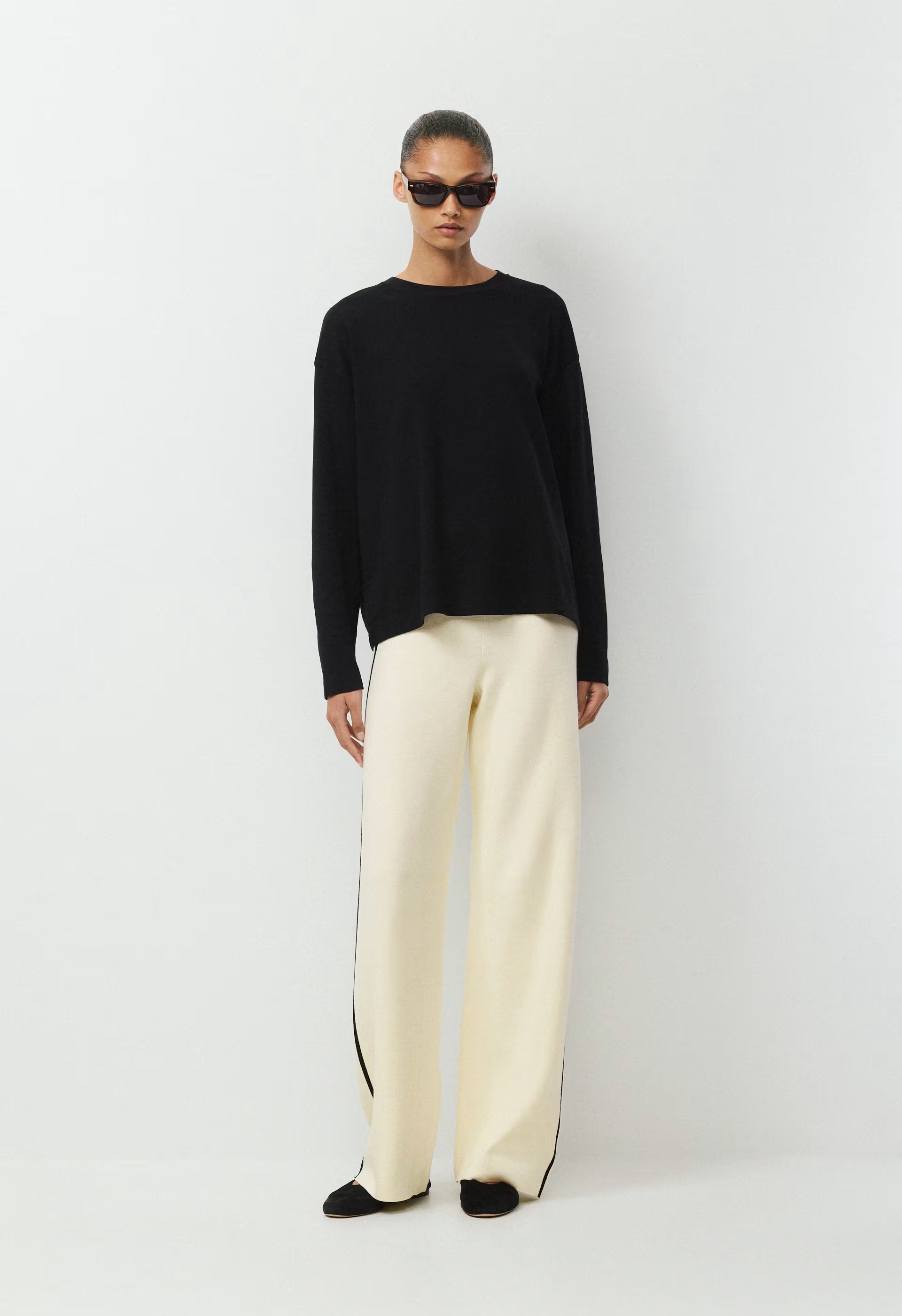 Souvenir Pant - Wonder Yarn - LIGHT BIRCH/BLACK