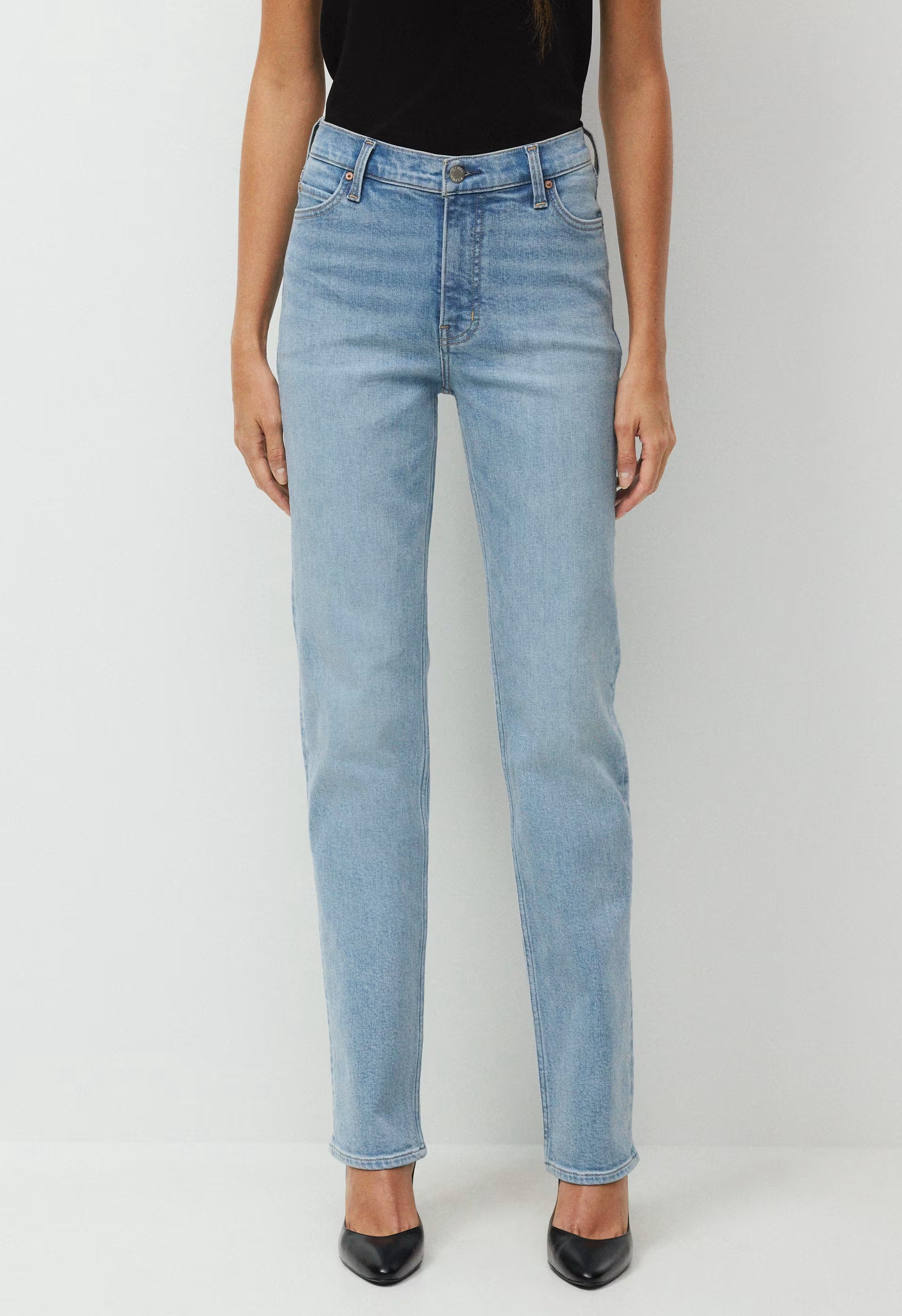 Denim Forum The ‘90s Snatched Hi-Rise Straight Jean - 7 YRS BLEU TABOO