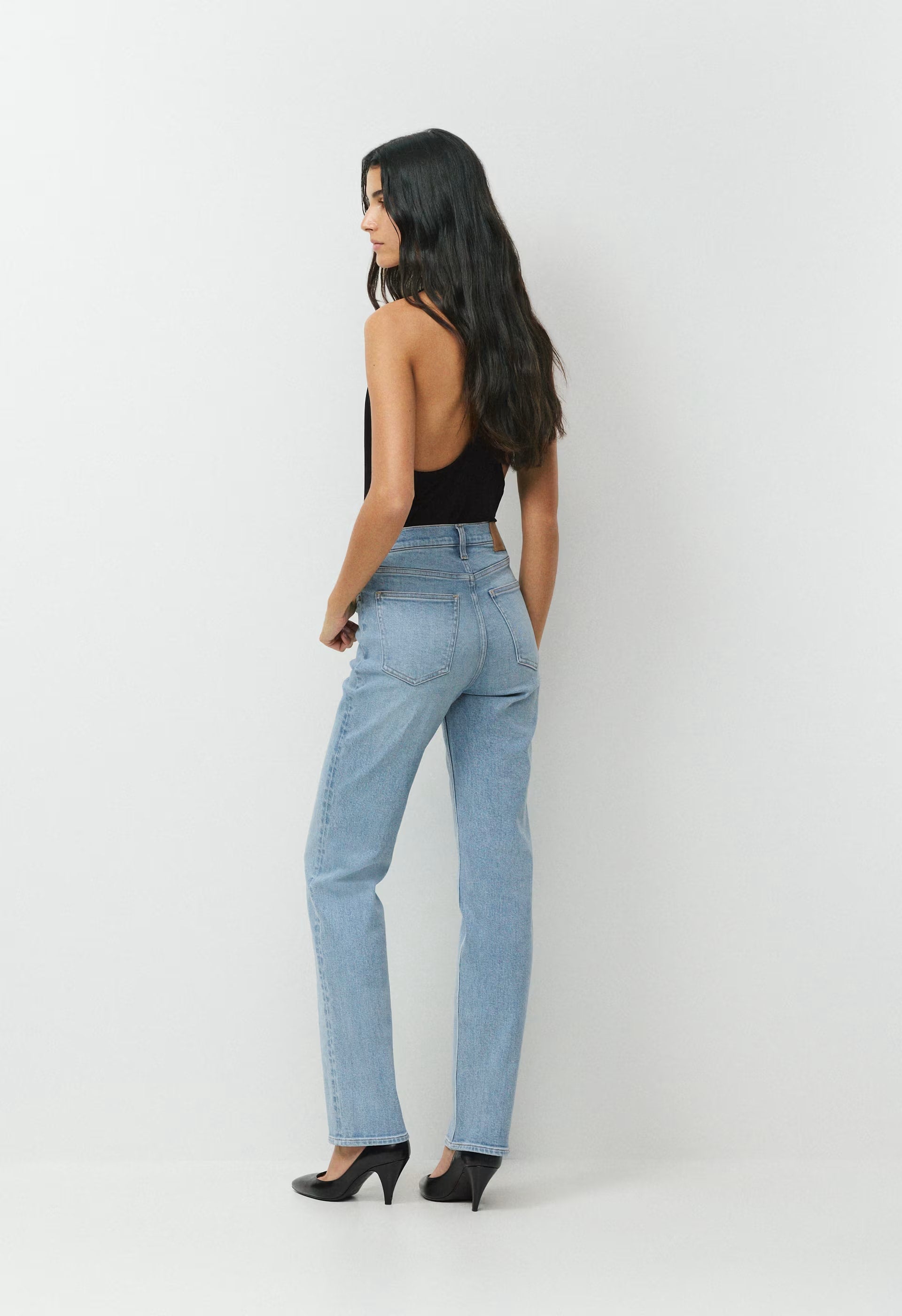 Denim Forum The ‘90s Snatched Hi-Rise Straight Jean - 7 YRS BLEU TABOO