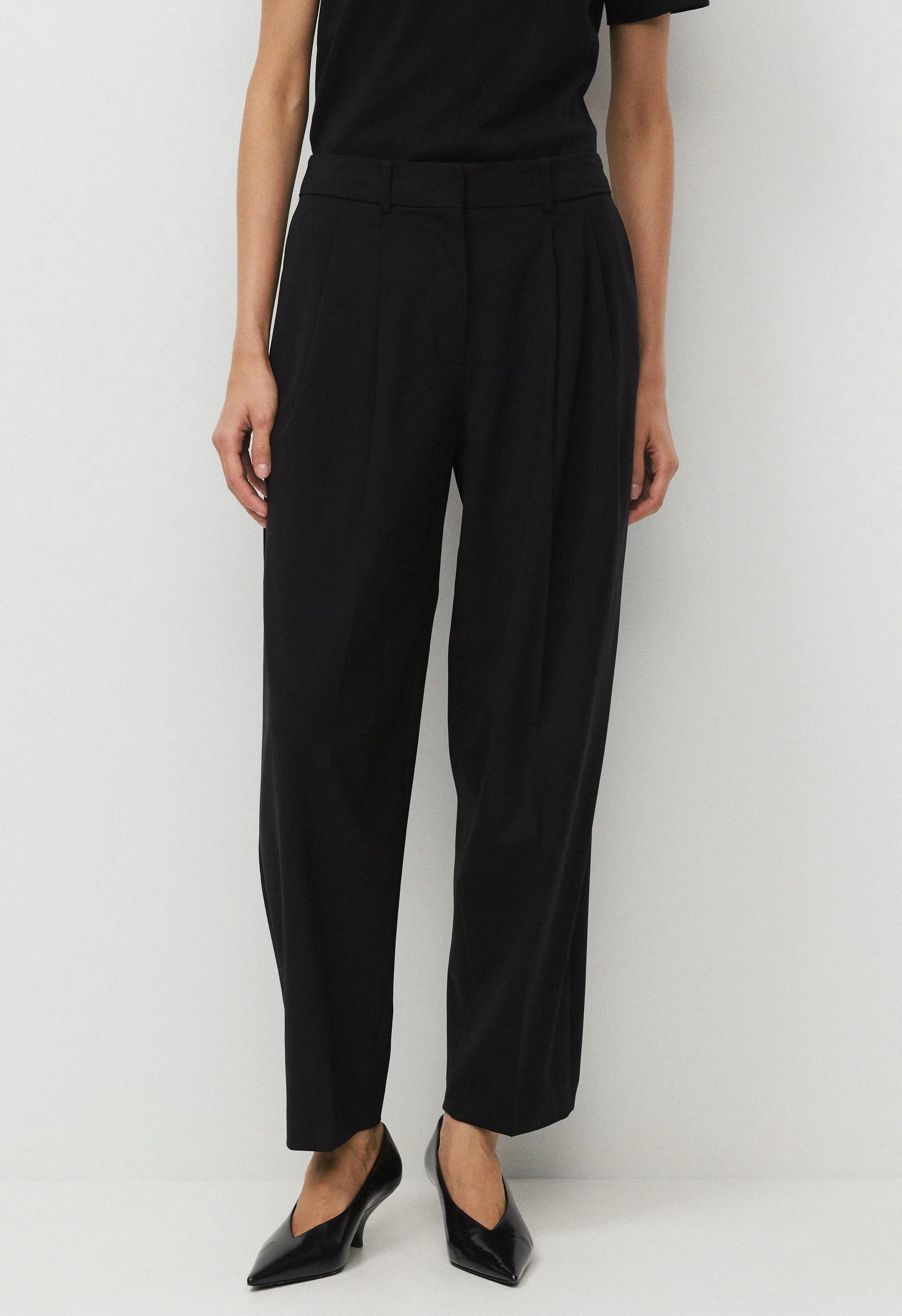 Milieu Wool Pant - BLACK