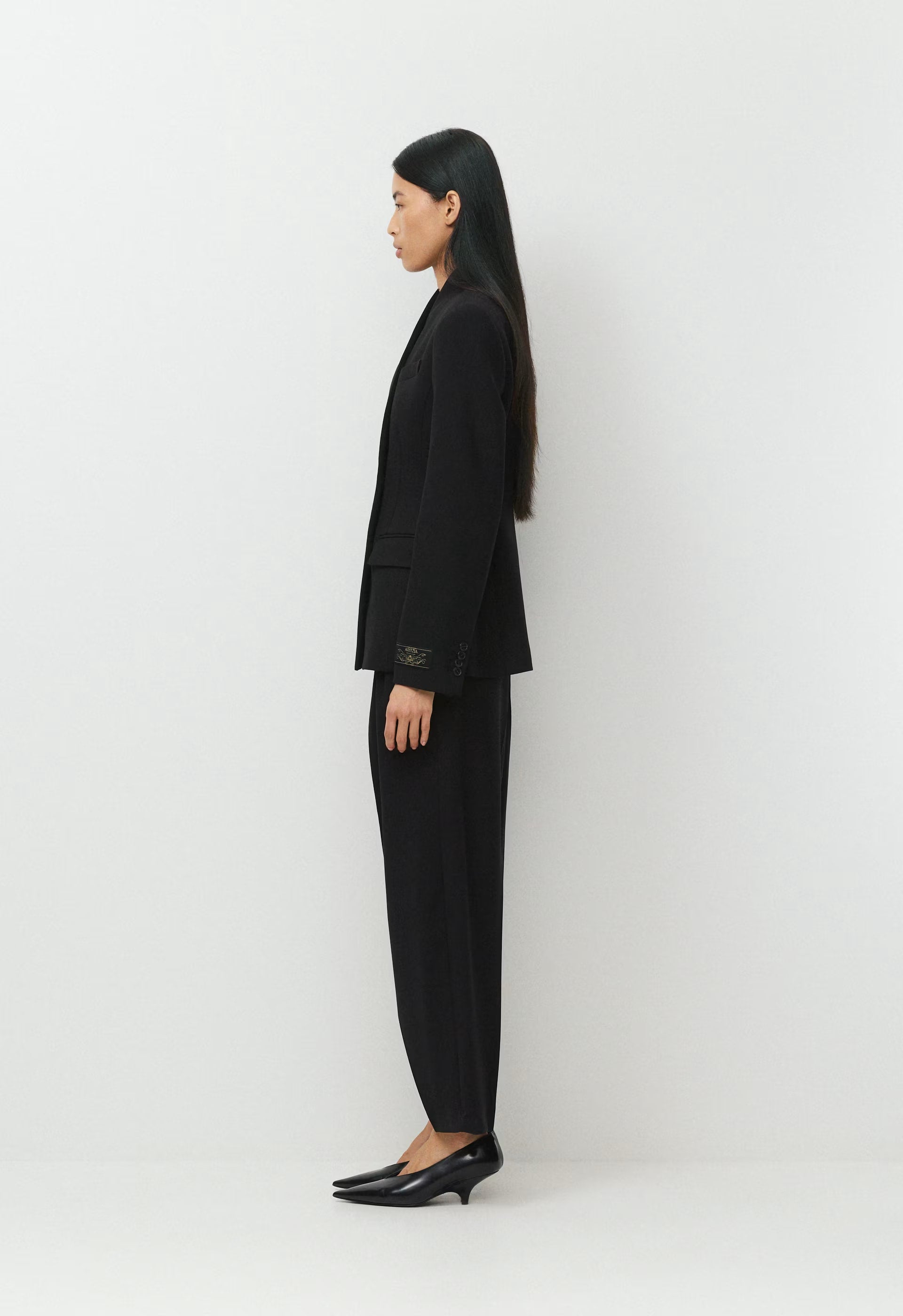 Milieu Wool Pant - BLACK