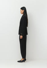 Milieu Wool Pant - BLACK