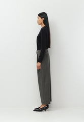 Milieu Wool Pant - HTR CHARCOAL/ HTR BLK