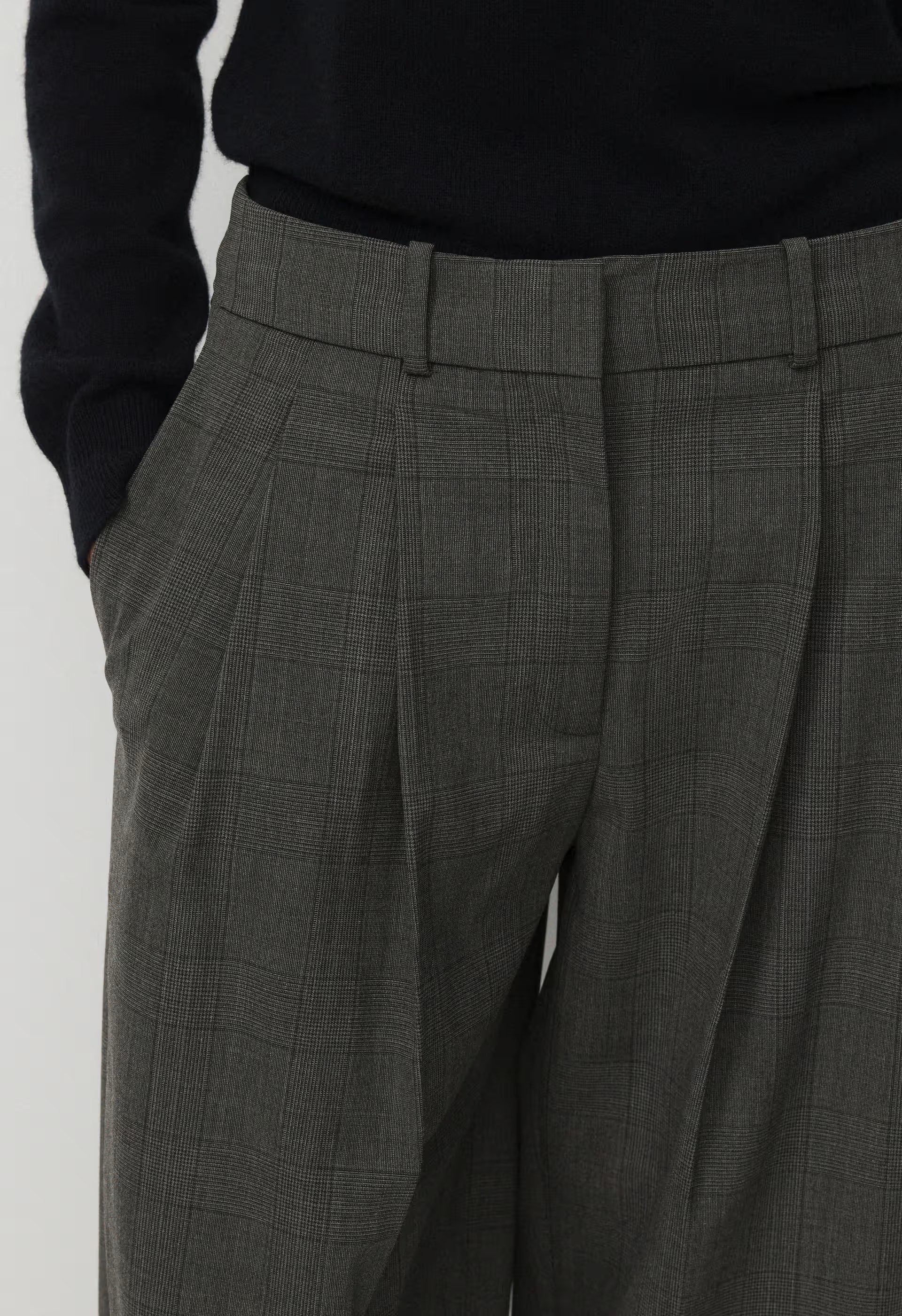 Milieu Wool Pant - HTR CHARCOAL/ HTR BLK
