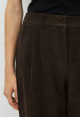 Vivian Pant - Suede - CACAO NIB BROWN