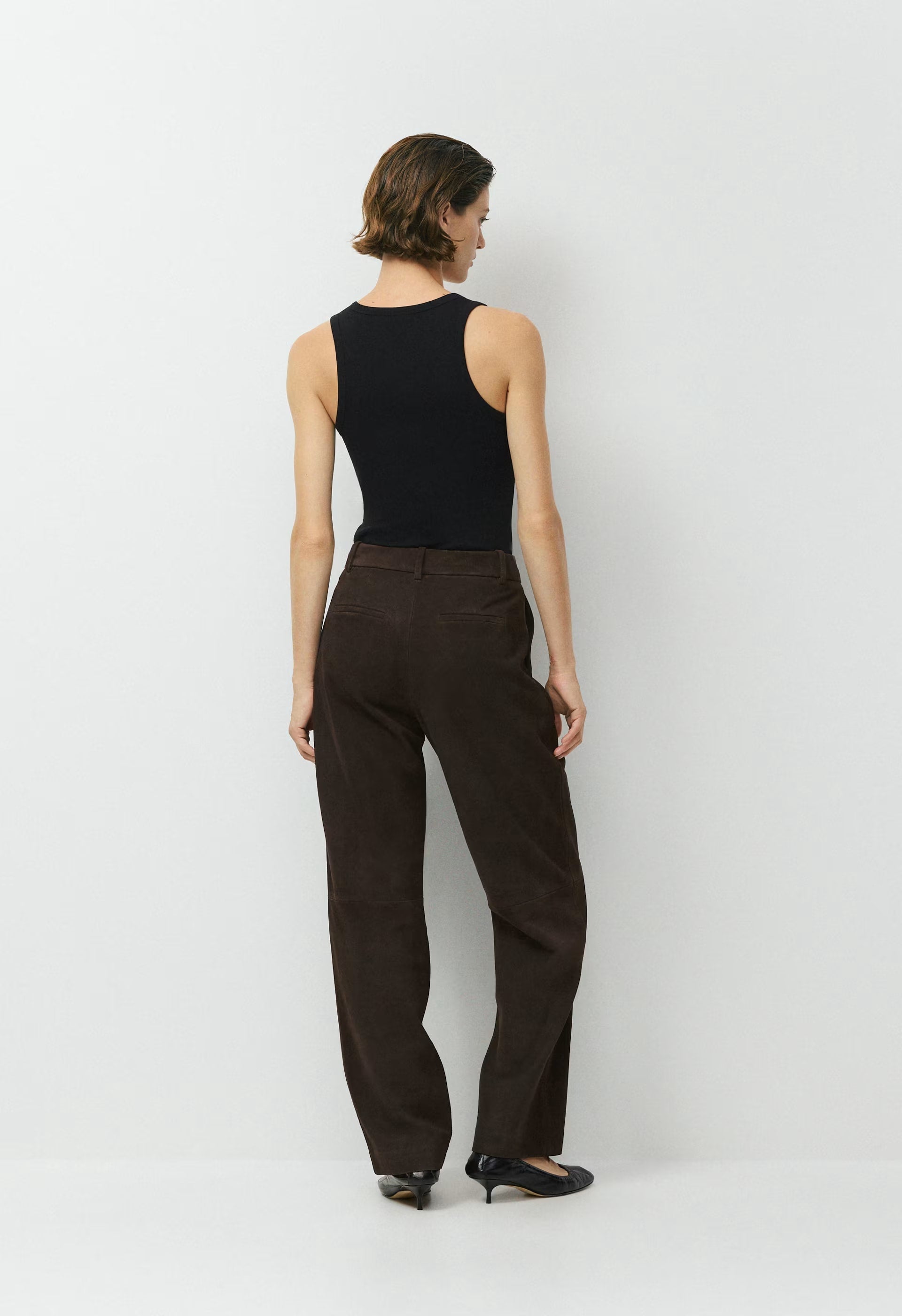 Vivian Pant - Suede - CACAO NIB BROWN