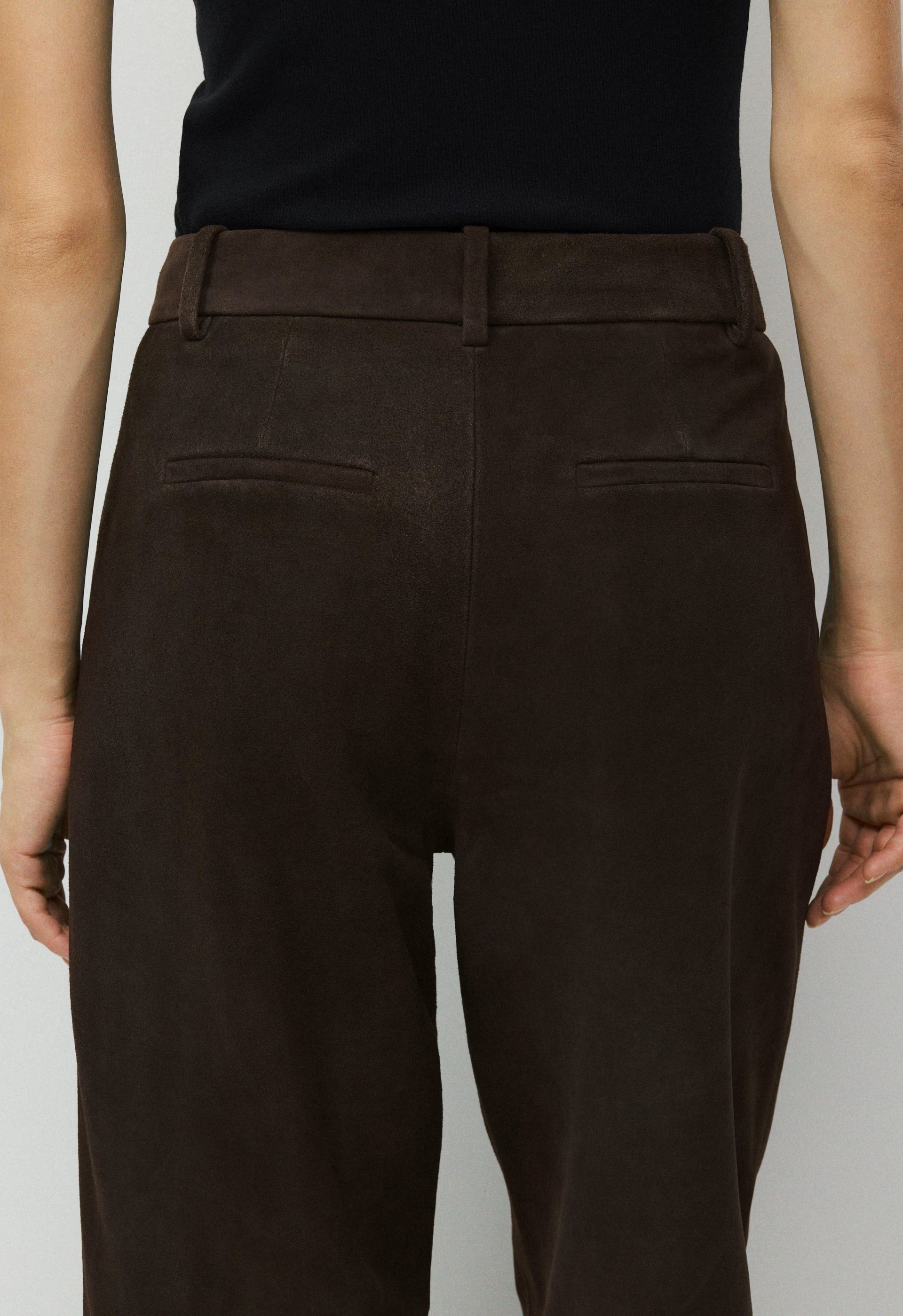Vivian Pant - Suede - CACAO NIB BROWN