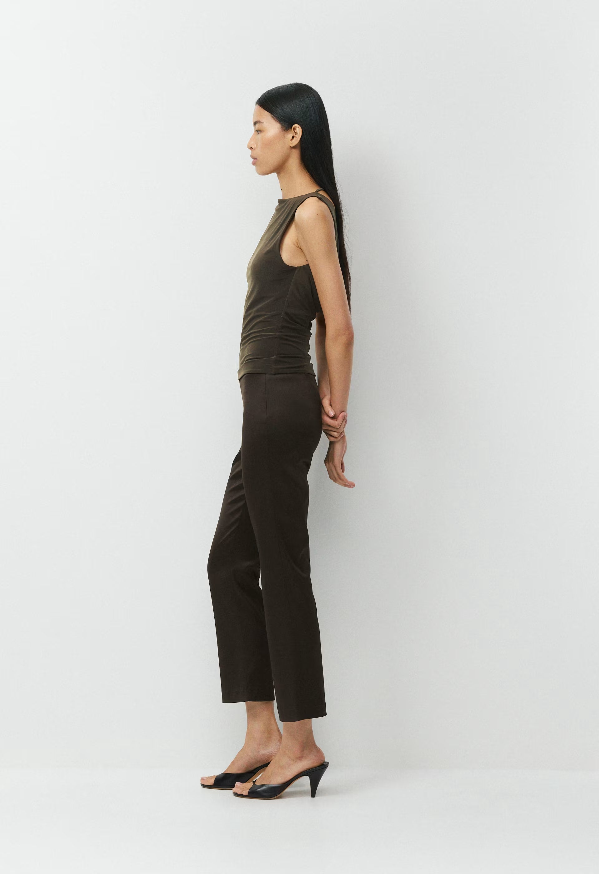 Applause Satin Pant - CACAO NIB BROWN