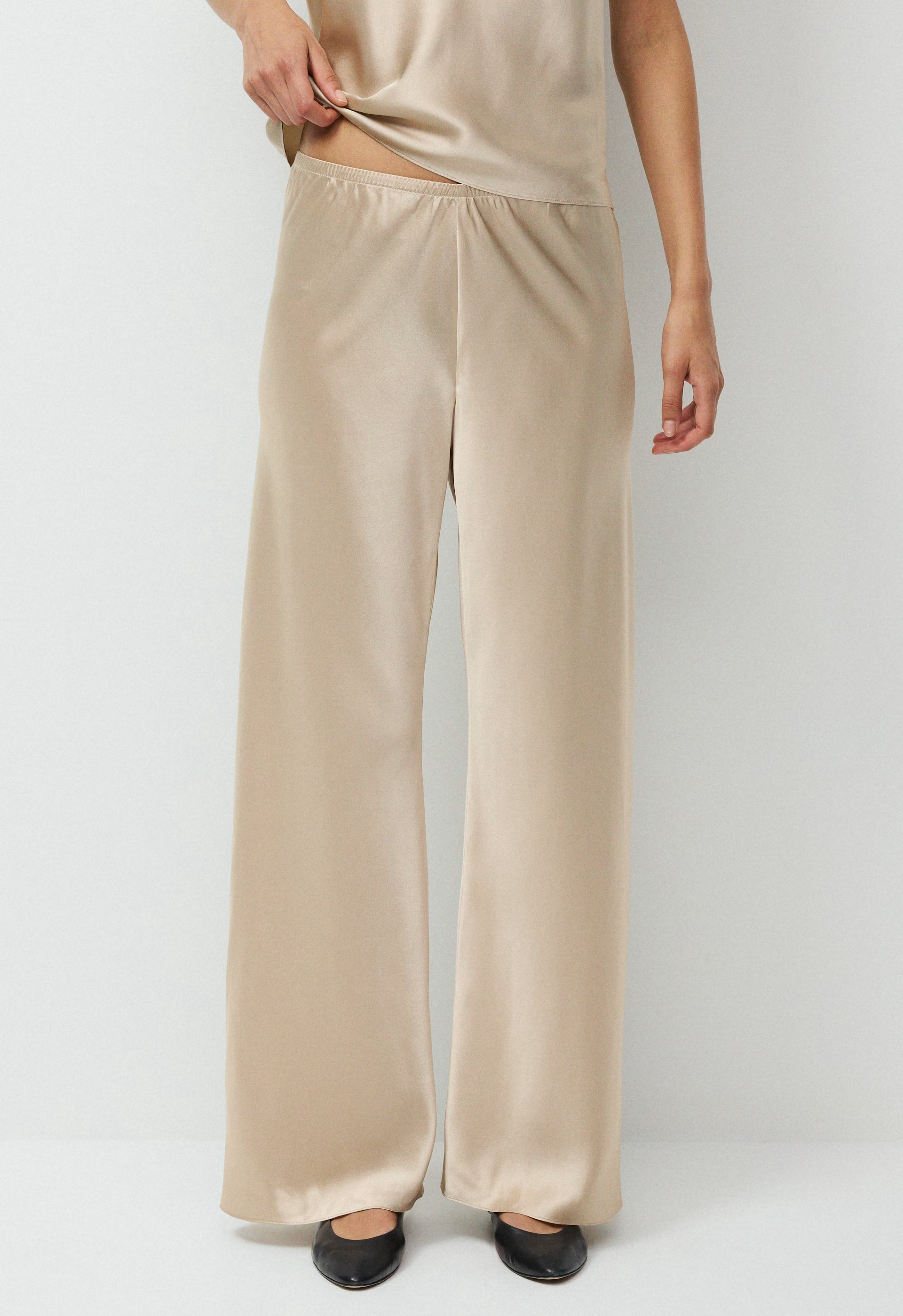 Express Silk Pant - MARCONA BEIGE