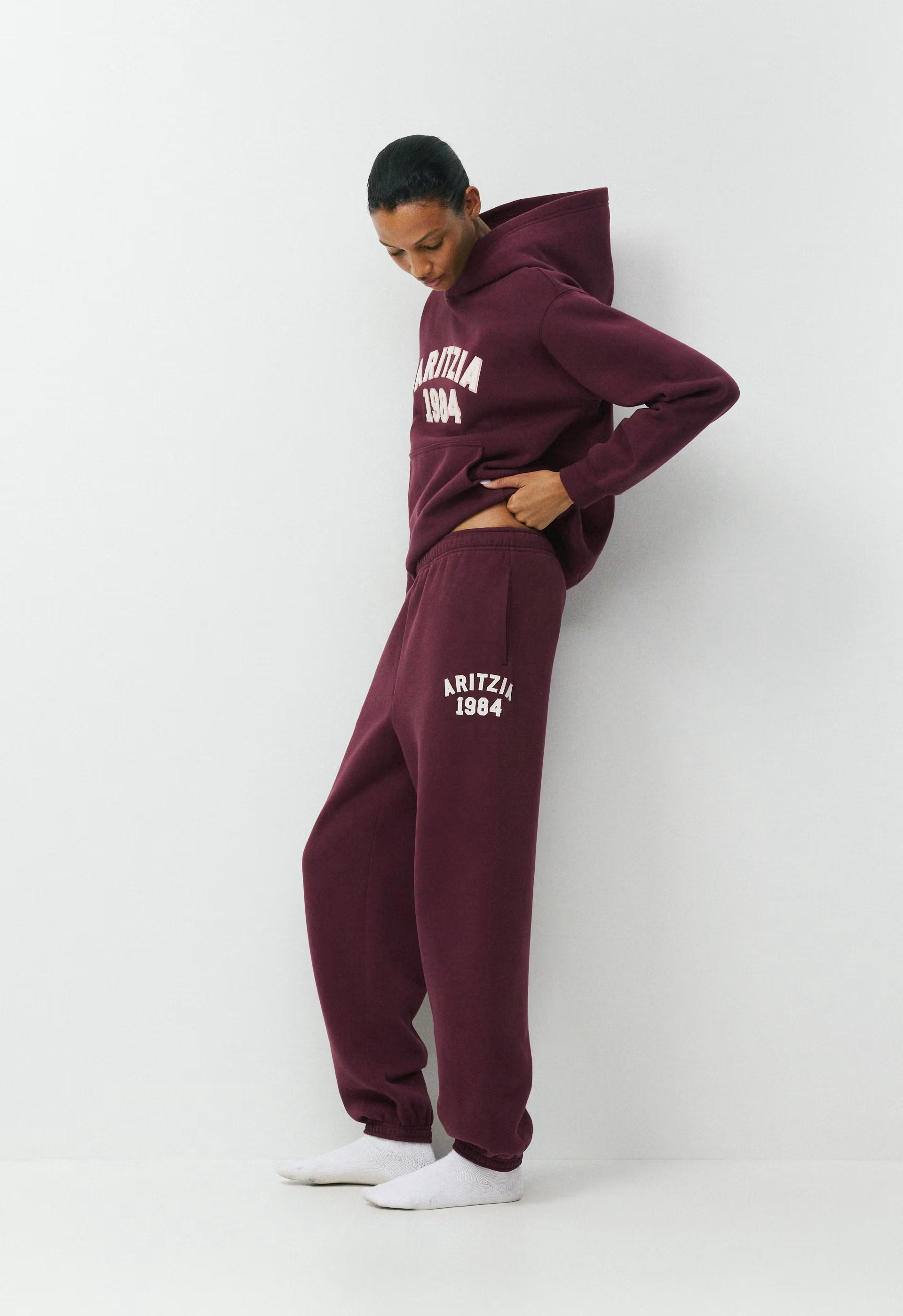 Cozy Sweatfleece Mega Jogger - GALA PLUM/ LT BIRCH