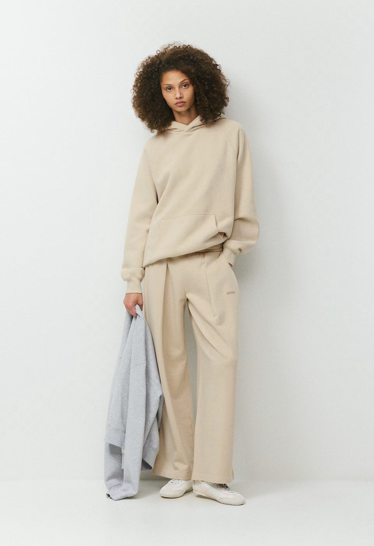 Terry Sweatfleece Mega Pleated Sweatpant - MULLEIN