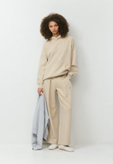 Terry Sweatfleece Mega Pleated Sweatpant - MULLEIN