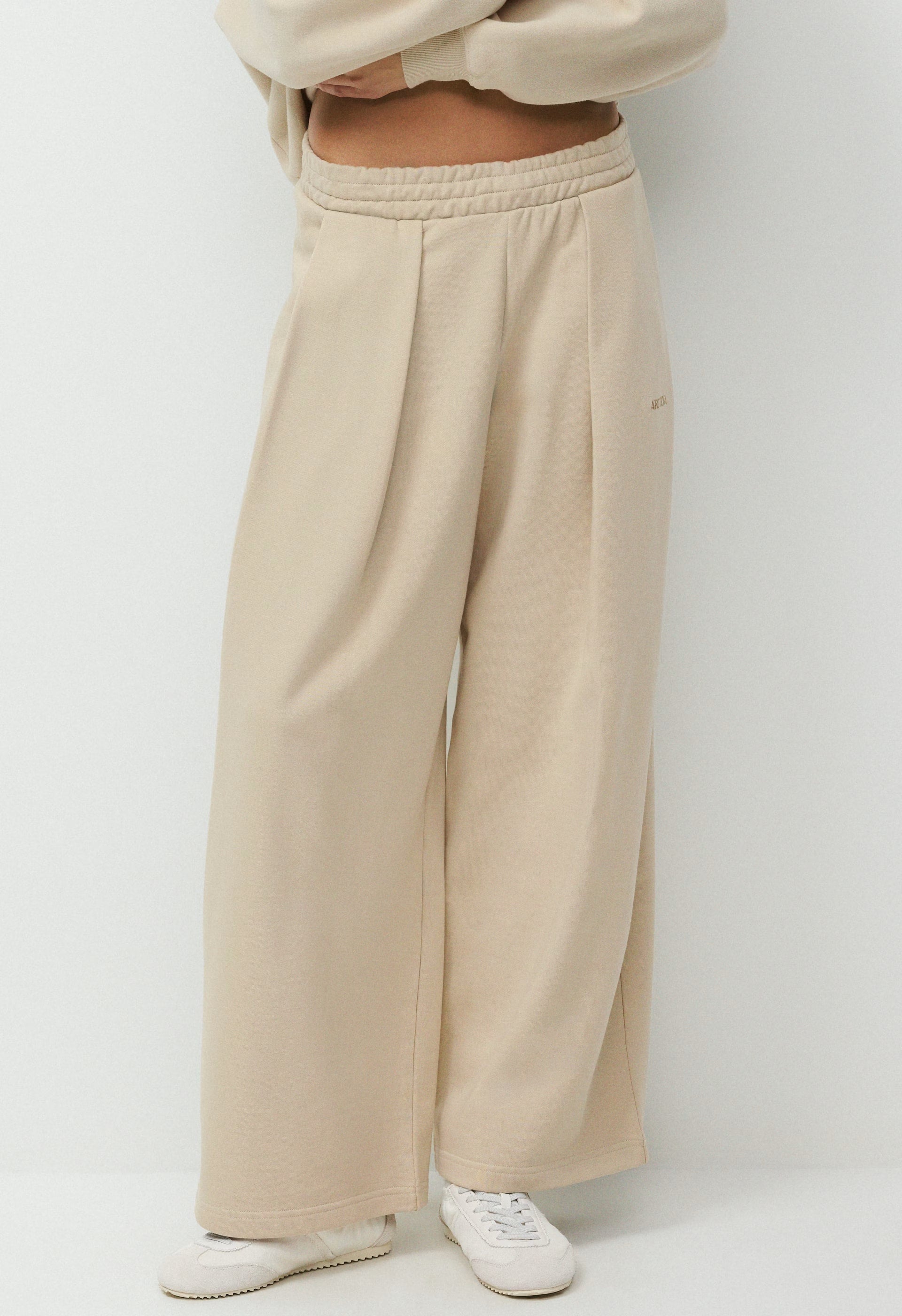 Terry Sweatfleece Mega Pleated Sweatpant - MULLEIN