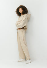 Terry Sweatfleece Mega Pleated Sweatpant - MULLEIN