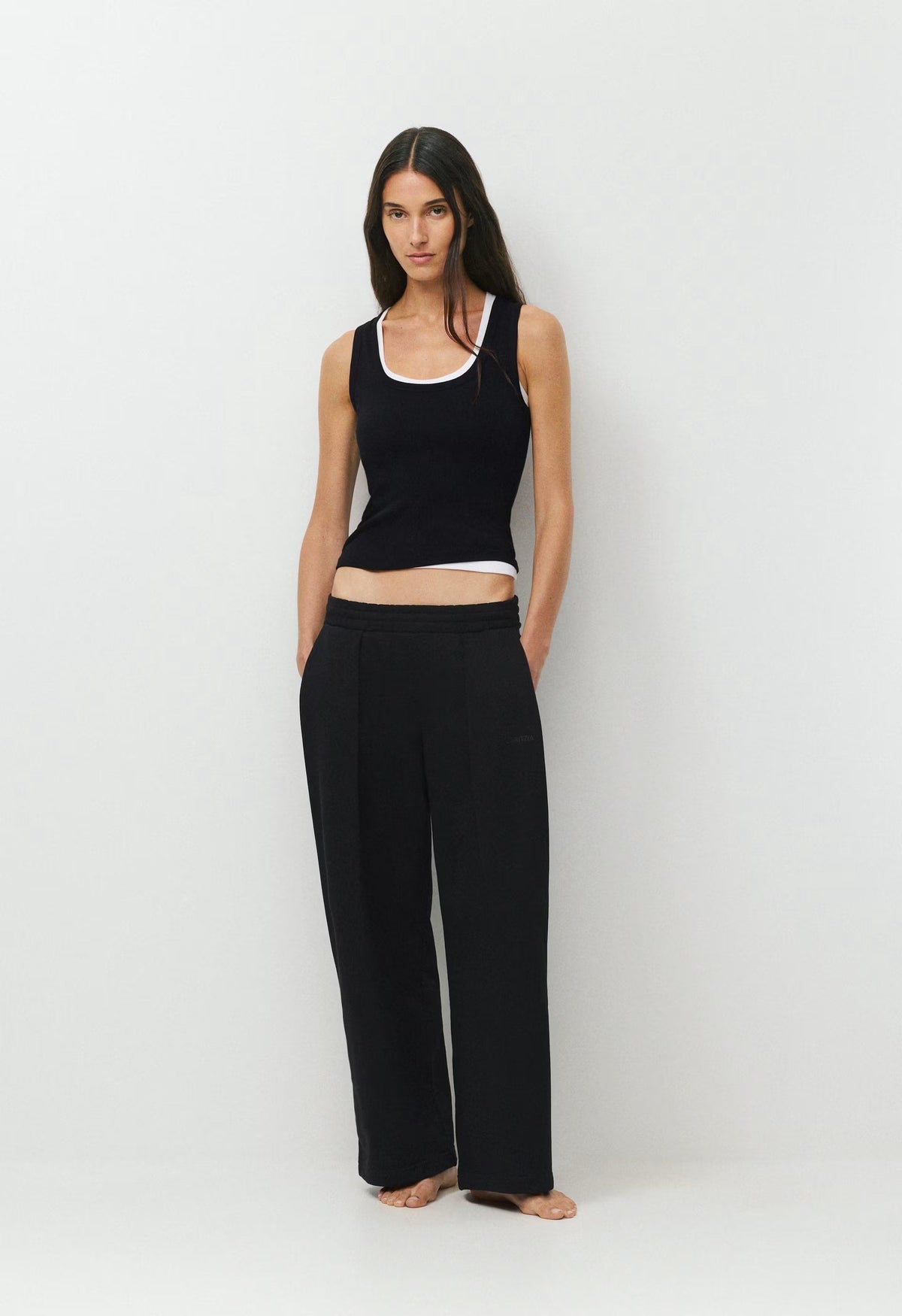 Terry Sweatfleece Mega Pleated Sweatpant - BLACK