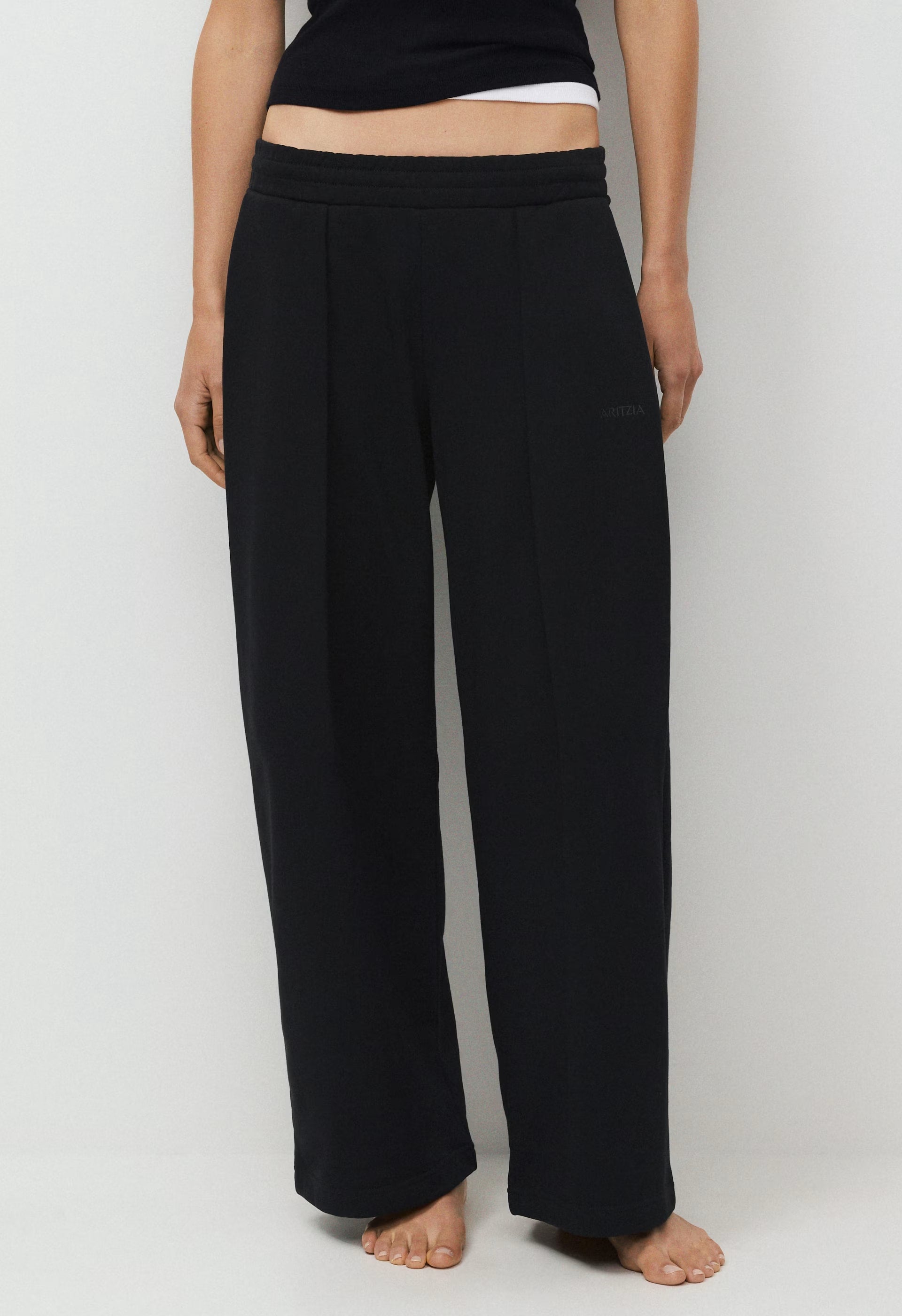 Terry Sweatfleece Mega Pleated Sweatpant - BLACK