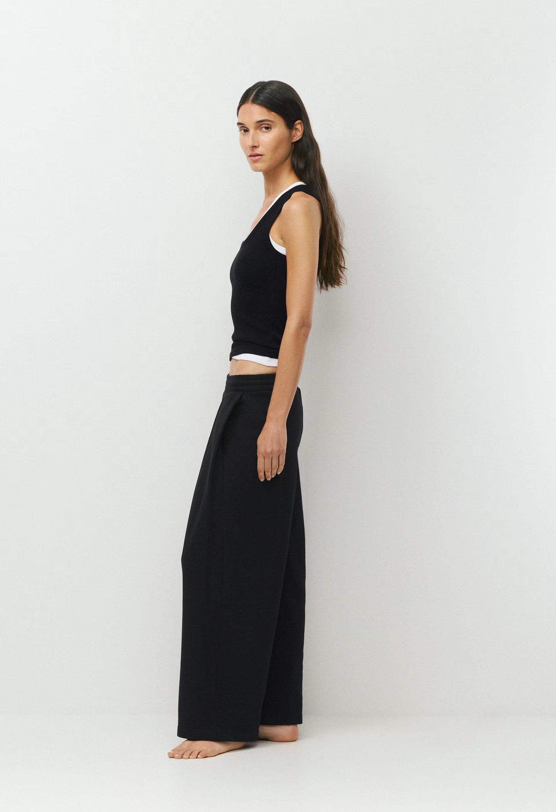 Terry Sweatfleece Mega Pleated Sweatpant - BLACK