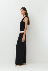 Terry Sweatfleece Mega Pleated Sweatpant - BLACK
