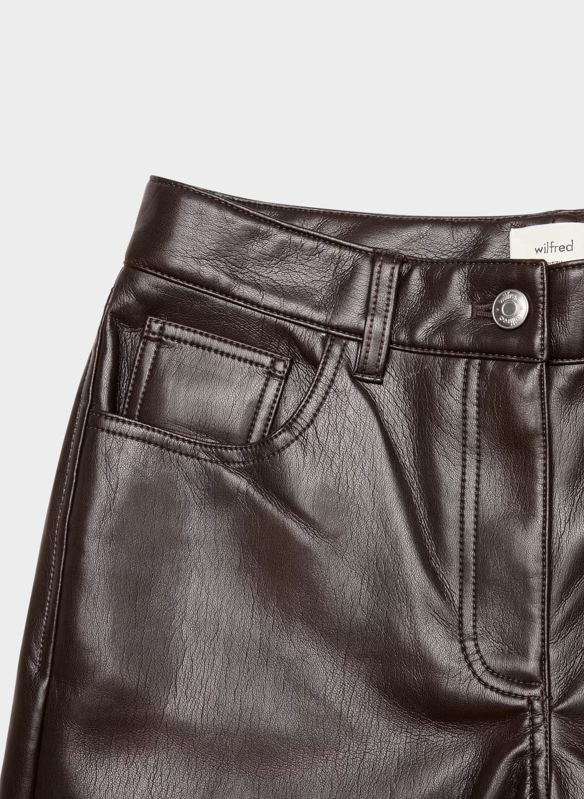 Axis Pant - UnReal Leather - RICH MOCHA BROWN