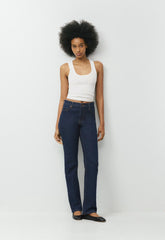 Denim Forum The ‘90s Snatched Hi-Rise Straight Jean - NO-STRESS DARK BLUE