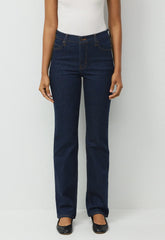 Denim Forum The ‘90s Snatched Hi-Rise Straight Jean - NO-STRESS DARK BLUE