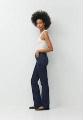 Denim Forum The ‘90s Snatched Hi-Rise Straight Jean - NO-STRESS DARK BLUE