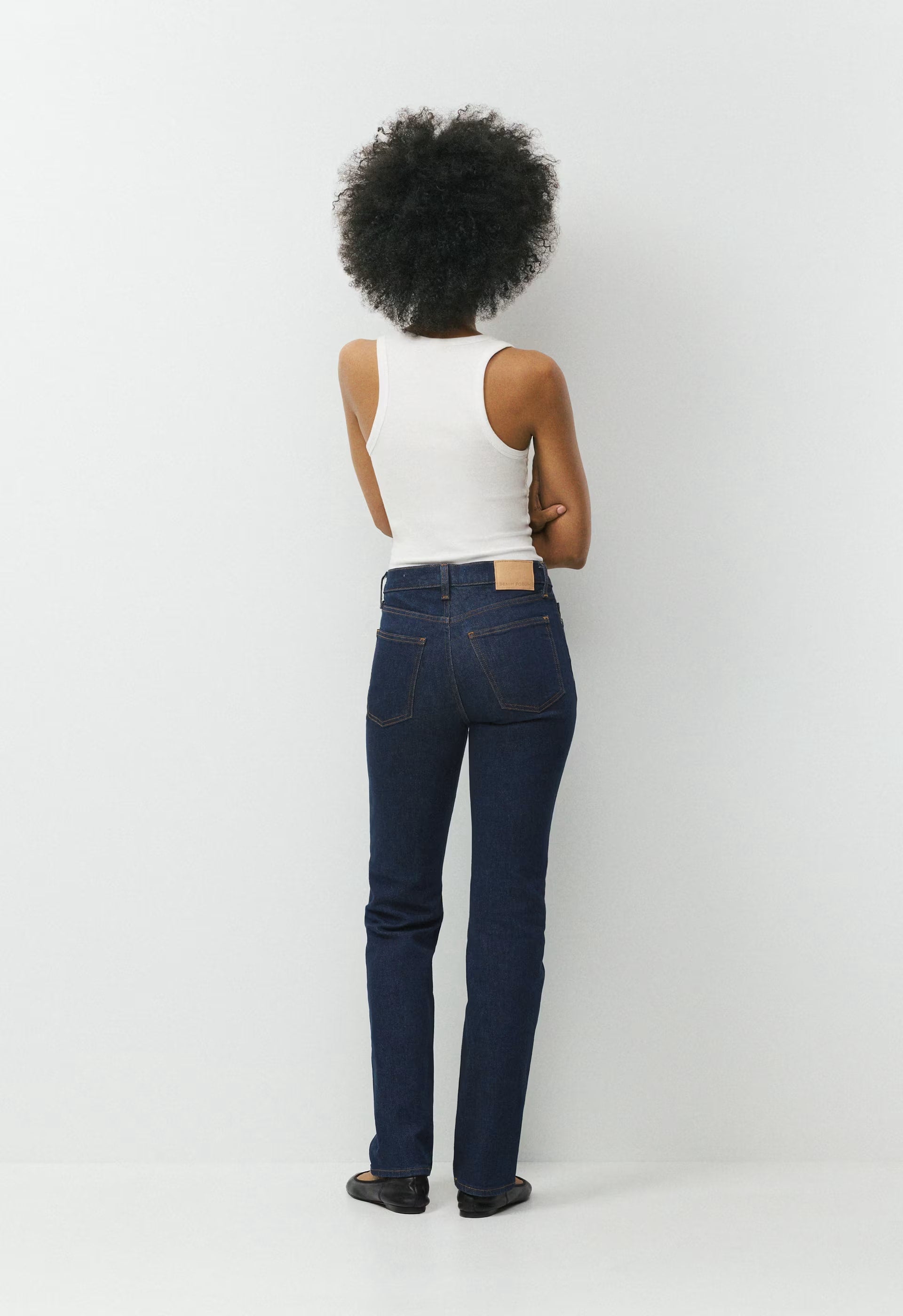 Denim Forum The ‘90s Snatched Hi-Rise Straight Jean - NO-STRESS DARK BLUE