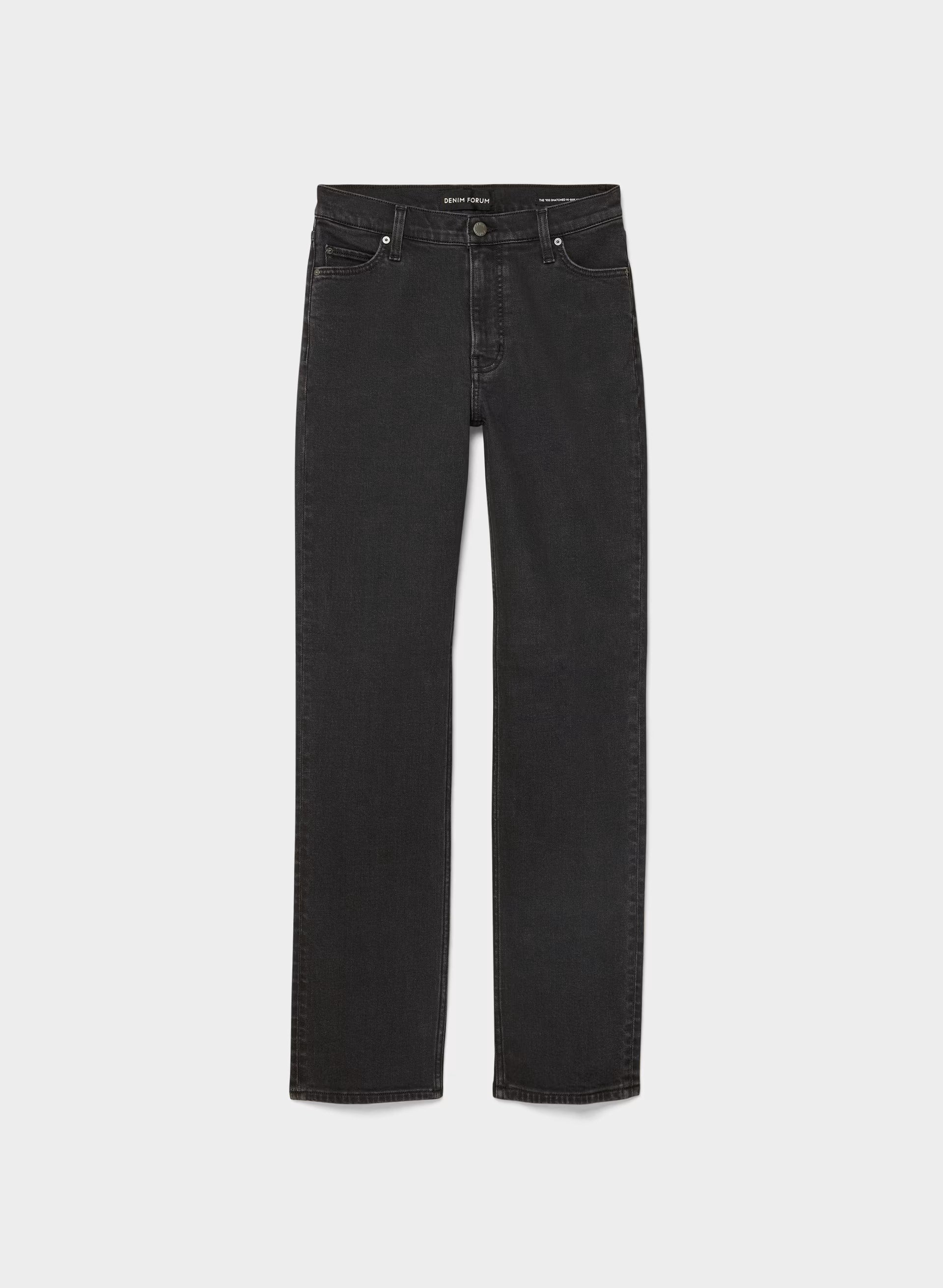 Denim Forum The ‘90s Snatched Hi-Rise Straight Jean - BLACK EYELINER