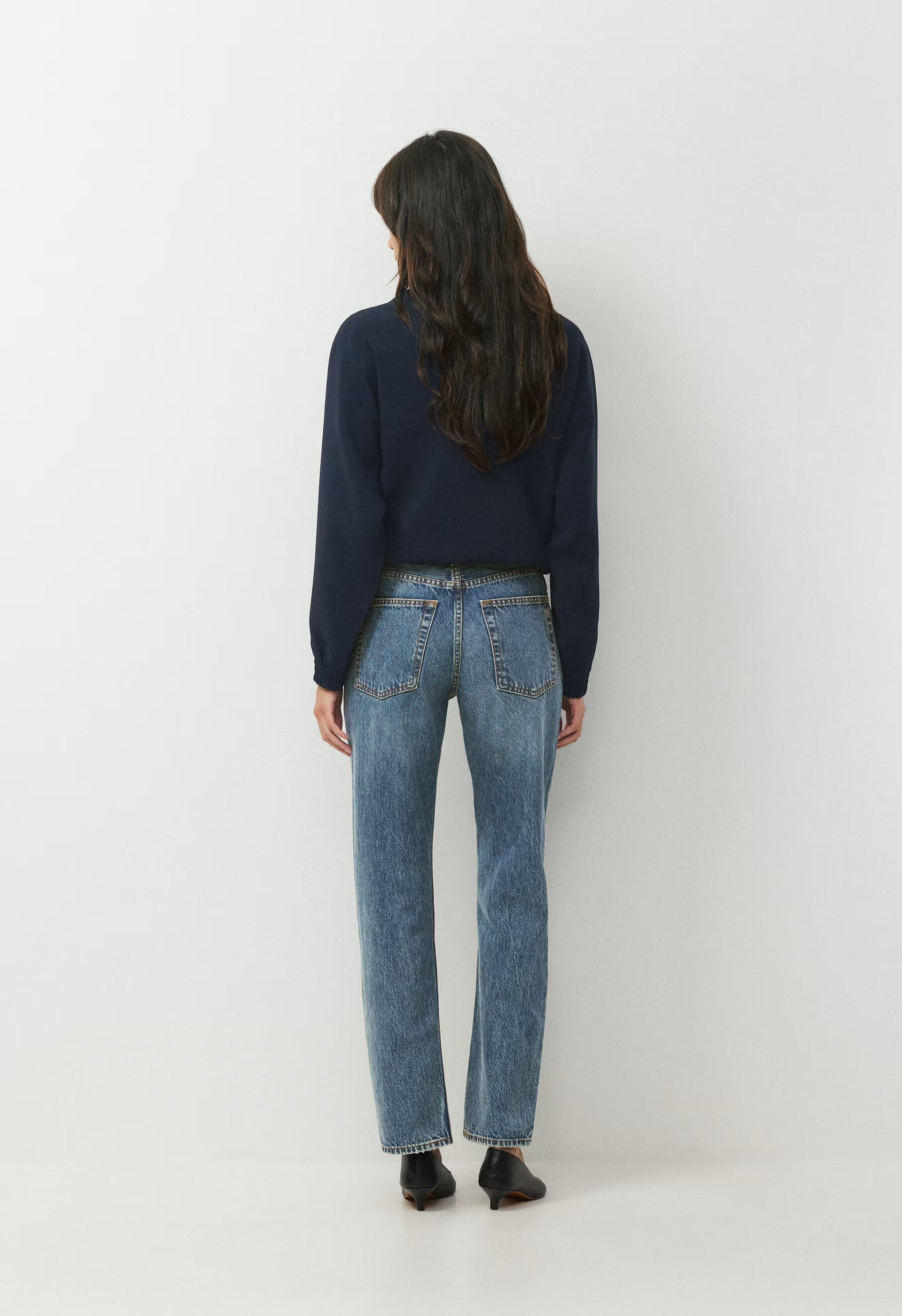 Denim Forum 004 Hi-Rise Straight Jean - VINTAGE MEDIUM BLUE