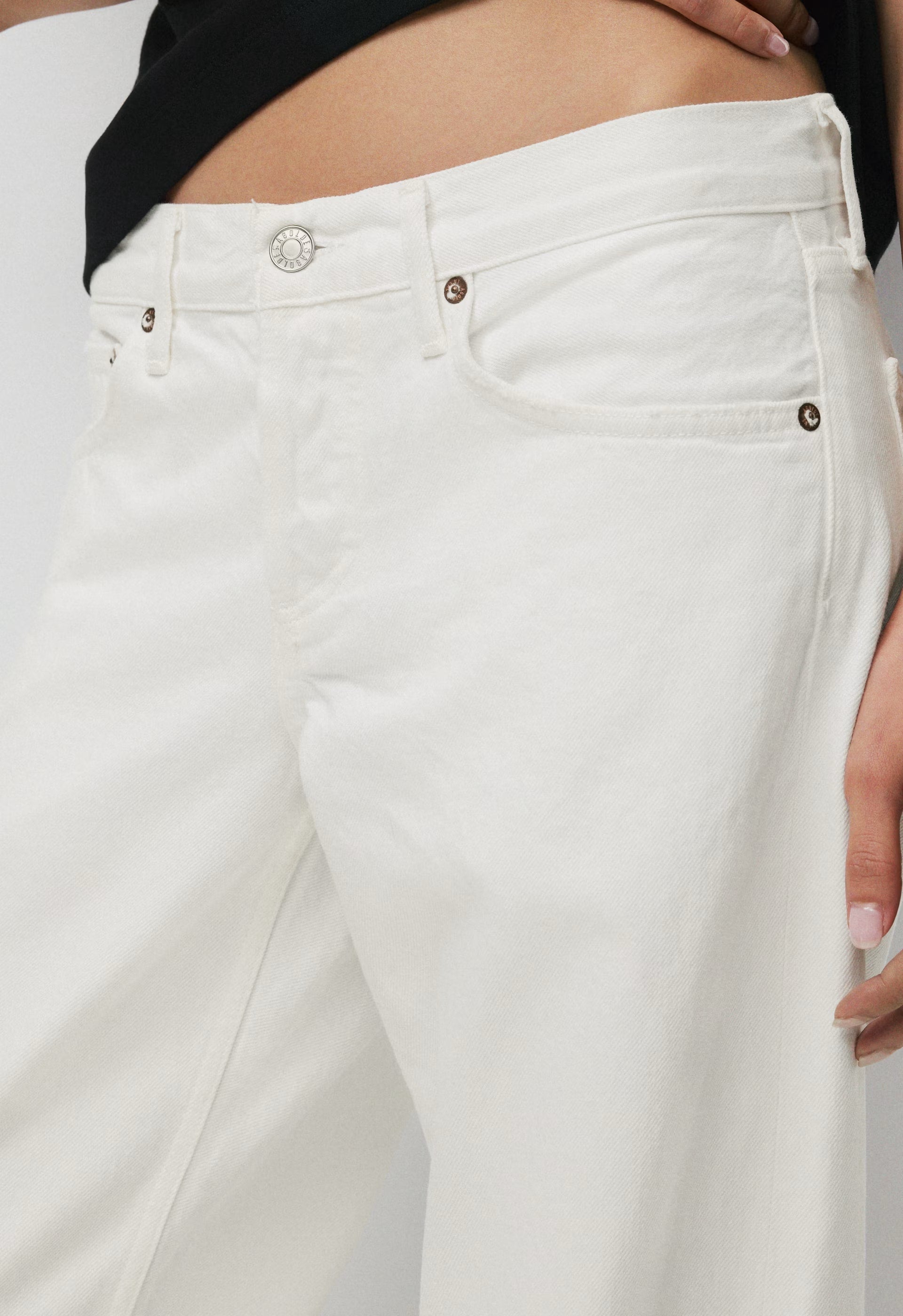 AGOLDE Low Rise Loose Jean - MARSHMALLOW