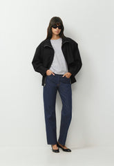 Denim Forum 004 Hi-Rise Straight Jean - NO-STRESS DARK BLUE