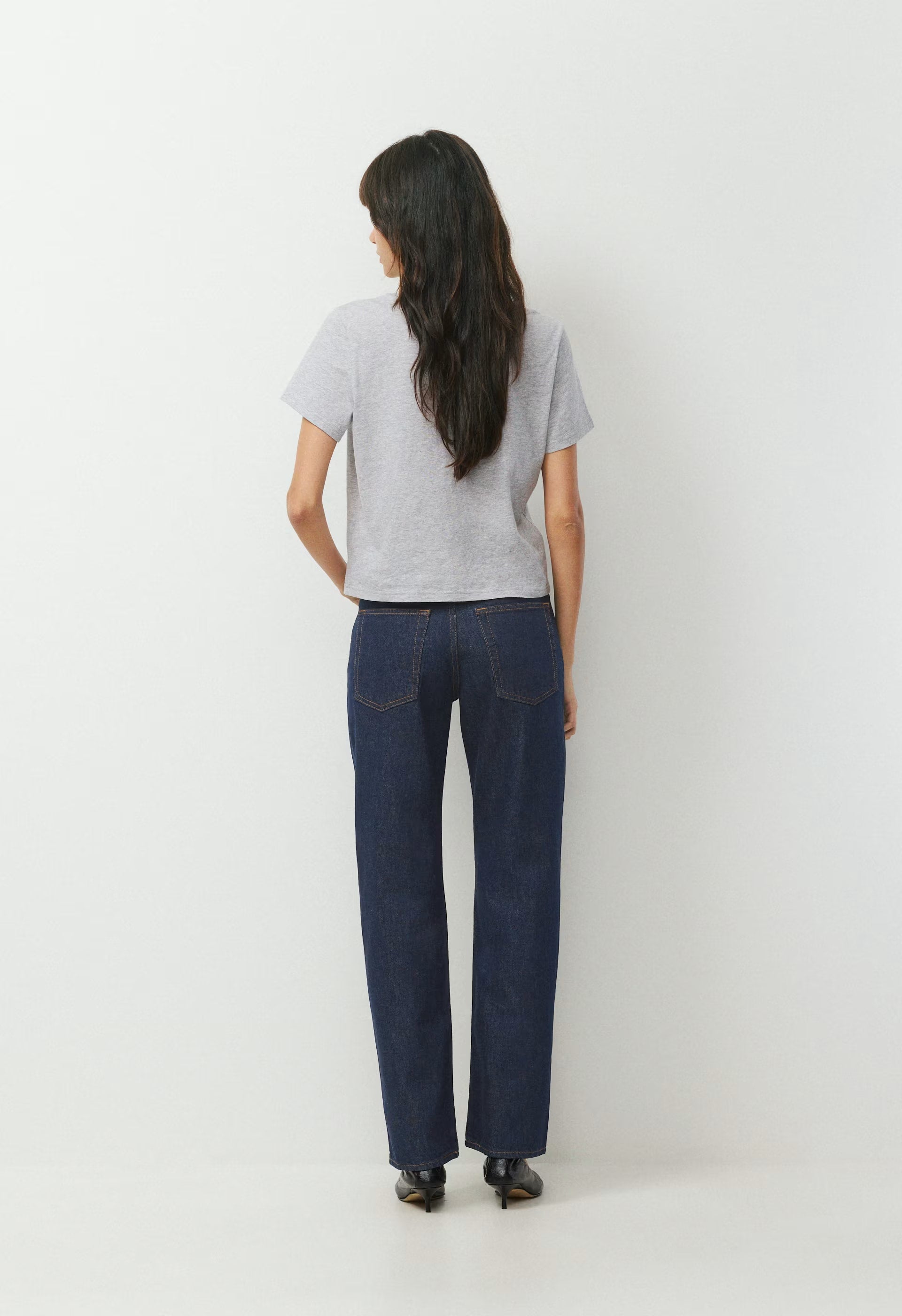 Denim Forum 004 Hi-Rise Straight Jean - NO-STRESS DARK BLUE