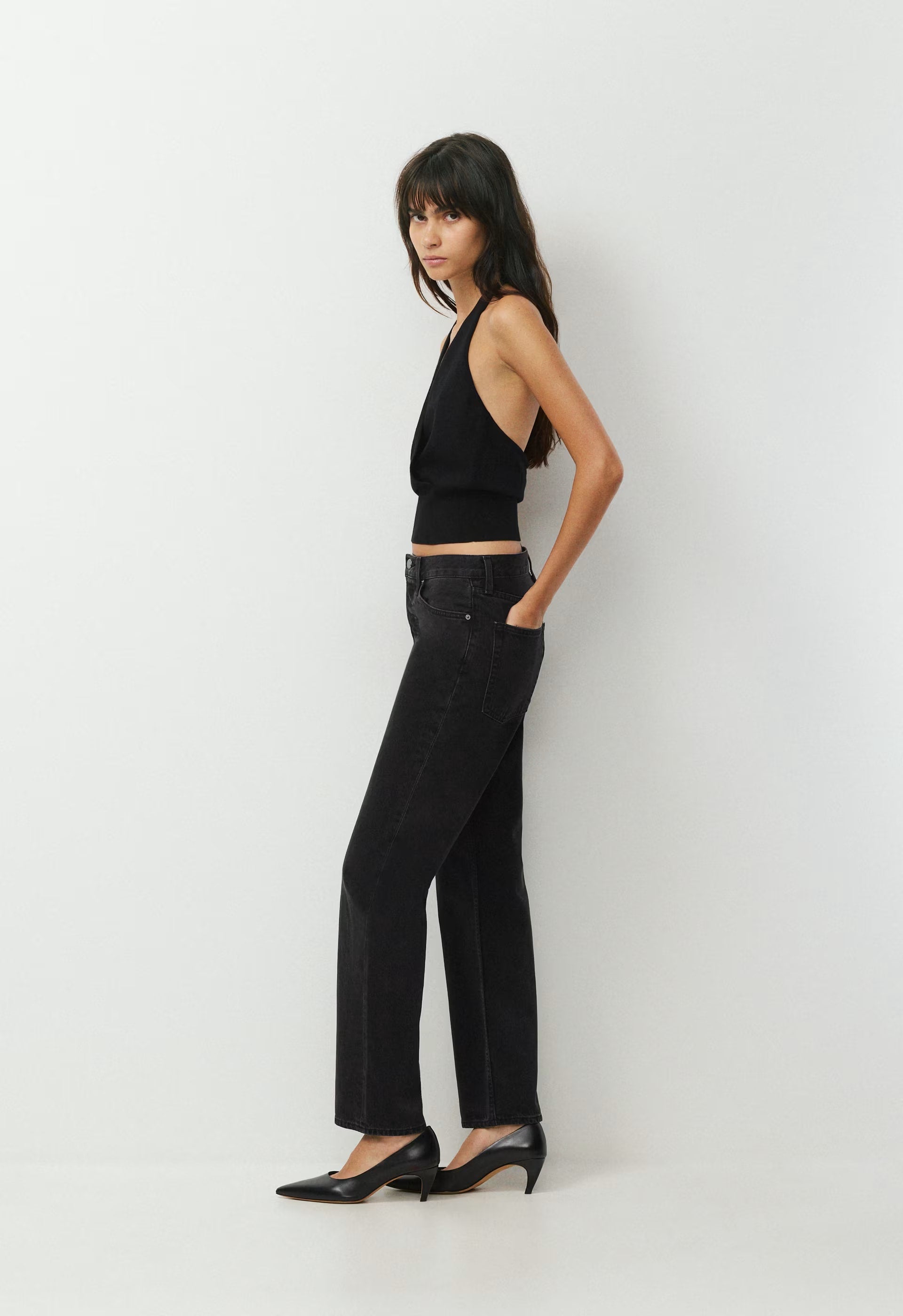 Denim Forum 004 Hi-Rise Straight Jean - BLACK EYELINER