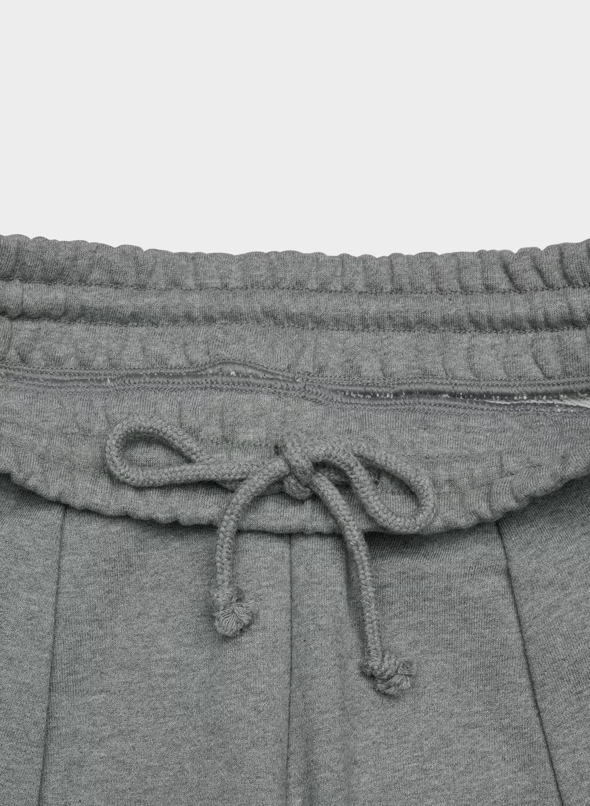 Terry Sweatfleece Mega Pleated Sweatpant - HEATHER DARK GREY
