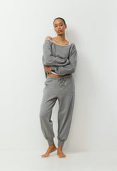Terry Sweatfleece Mega Flutter™ Cuff Jogger - HEATHER DARK GREY