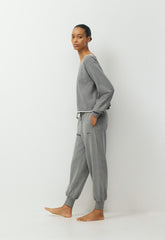 Terry Sweatfleece Mega Flutter™ Cuff Jogger - HEATHER DARK GREY