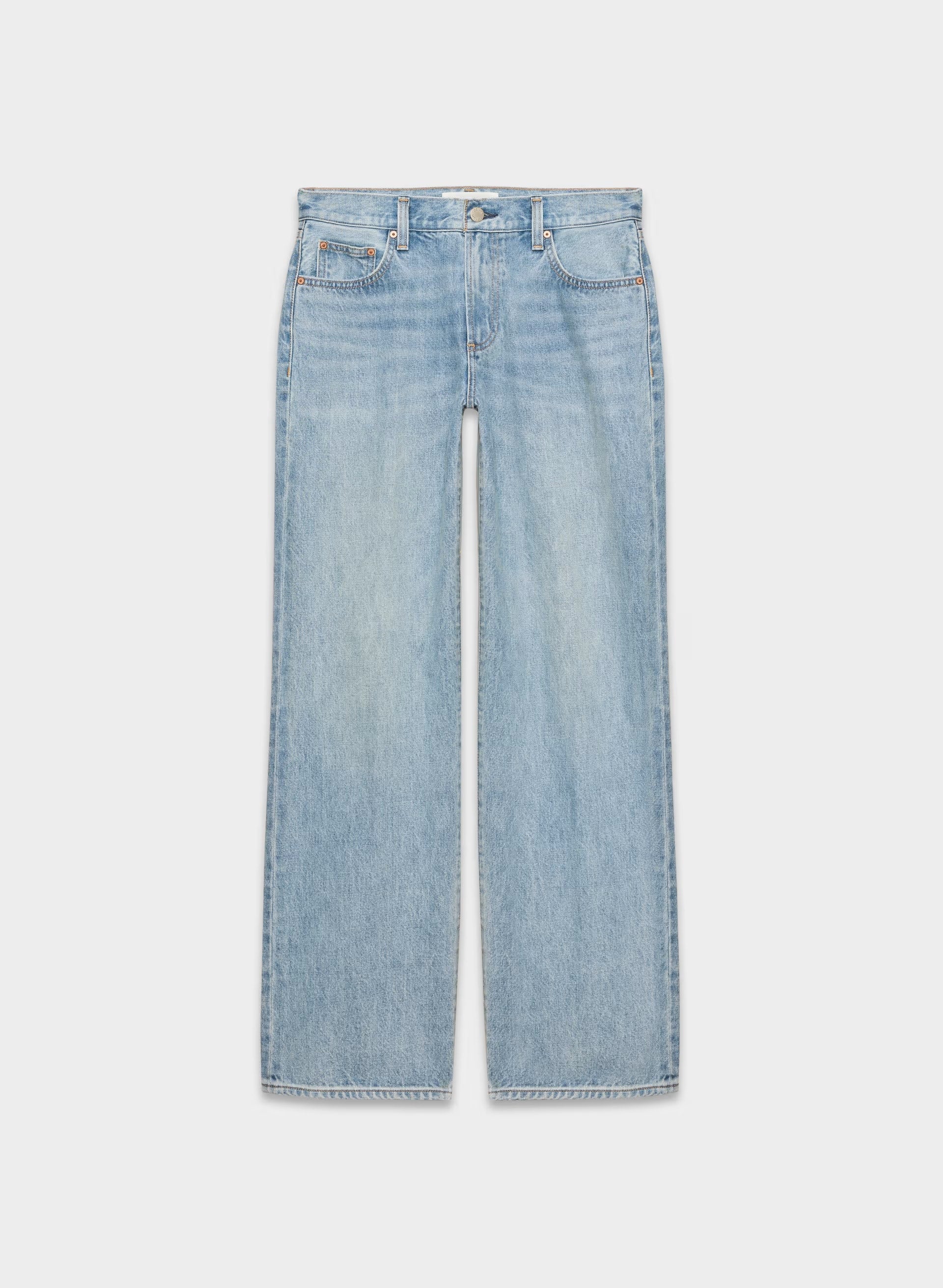 Denim Forum The Farrah Lo-Rise Wide Jean - 7 YRS BLEU TABOO