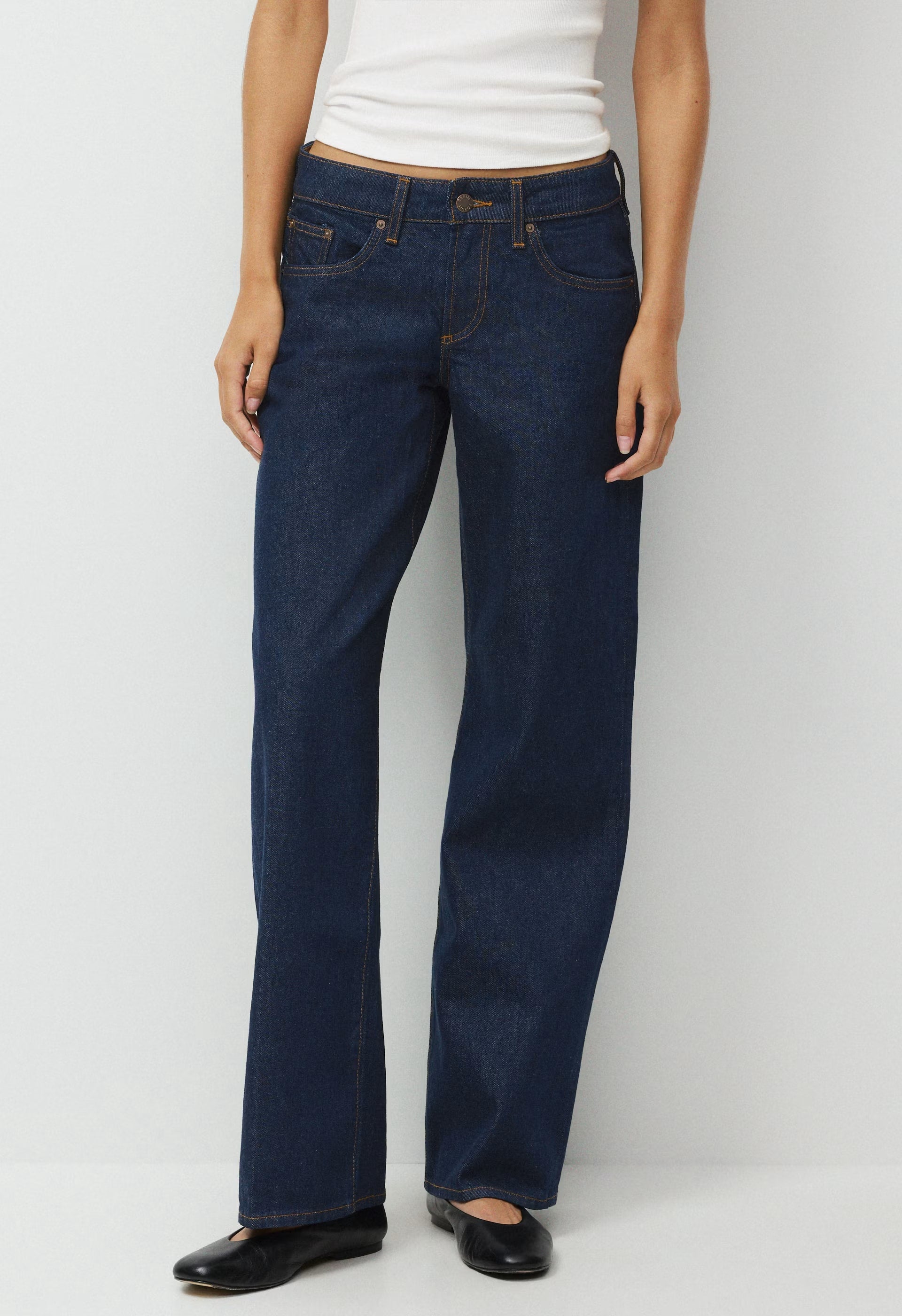 Denim Forum The ‘90s Relaxed Ultra Lo-Rise Wide Jean - NO-STRESS DARK BLUE