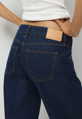Denim Forum The ‘90s Relaxed Ultra Lo-Rise Wide Jean - NO-STRESS DARK BLUE