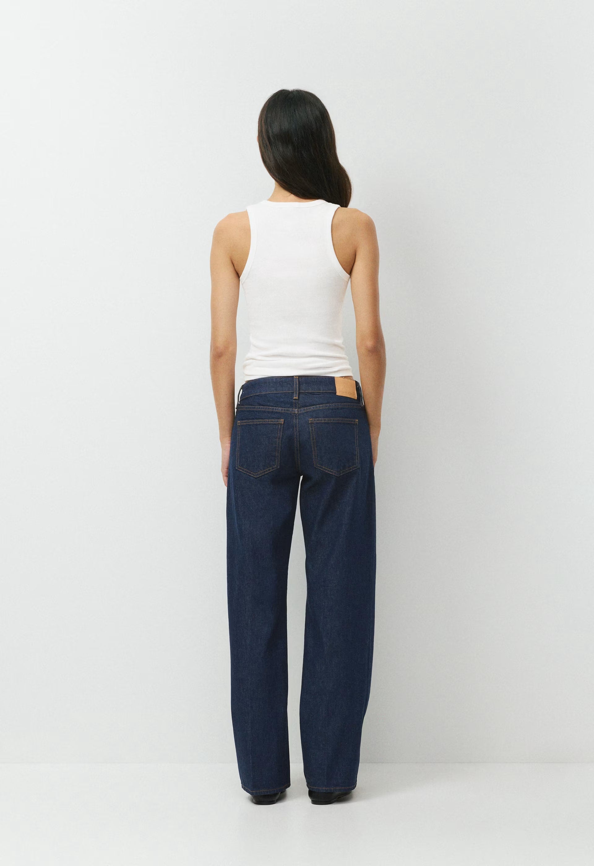 Denim Forum The ‘90s Relaxed Ultra Lo-Rise Wide Jean - NO-STRESS DARK BLUE