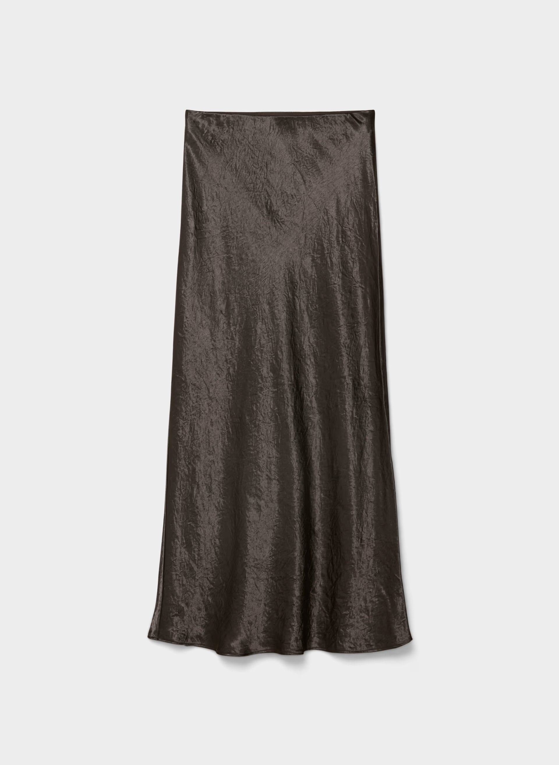 Slip Satin Maxi Skirt - RICH MOCHA BROWN