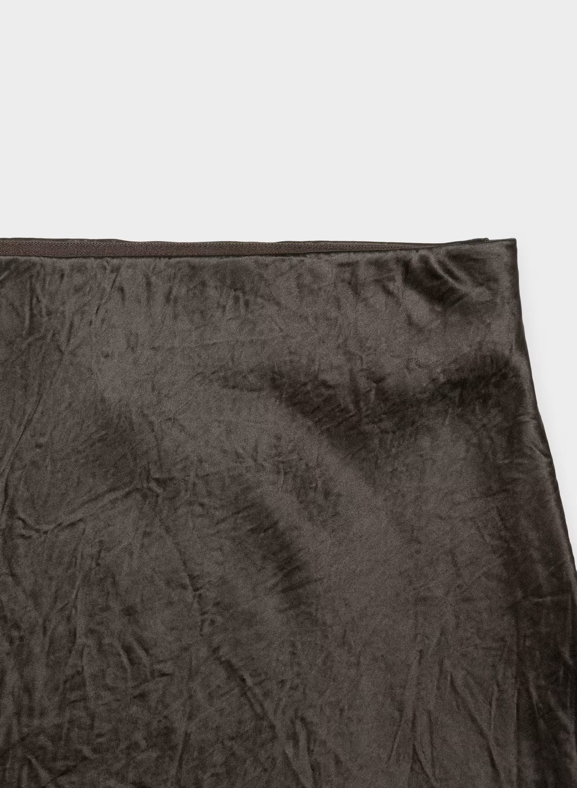 Slip Satin Maxi Skirt - RICH MOCHA BROWN