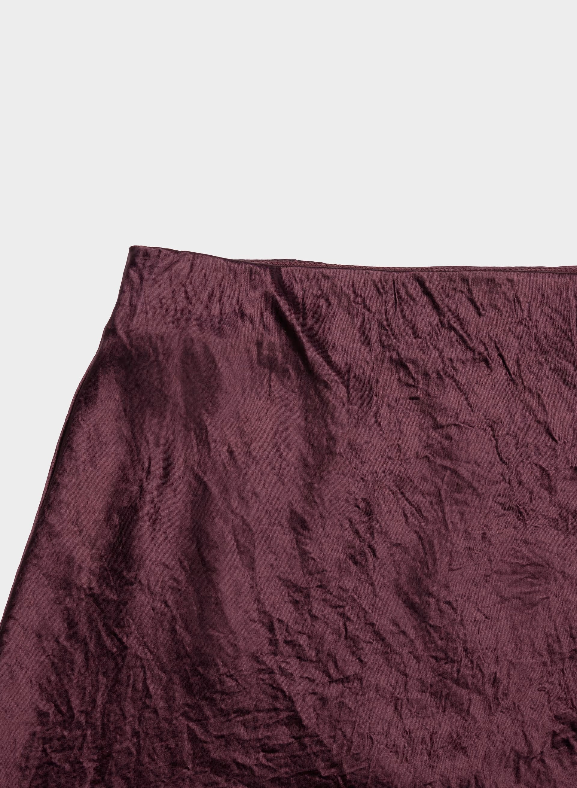 Slip Satin Maxi Skirt - GALA PLUM