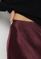 Slip Satin Maxi Skirt - GALA PLUM