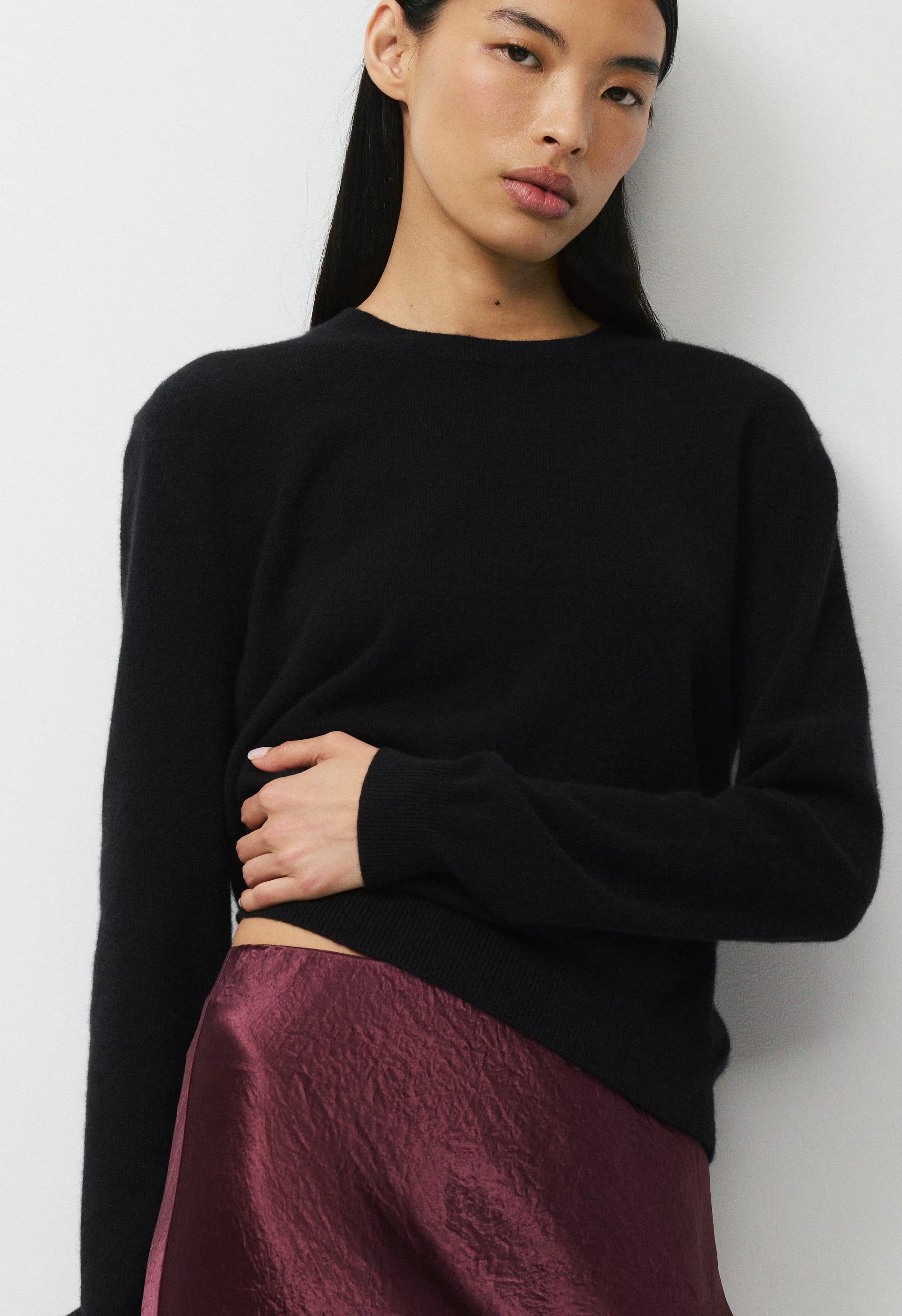 Slip Satin Maxi Skirt - GALA PLUM