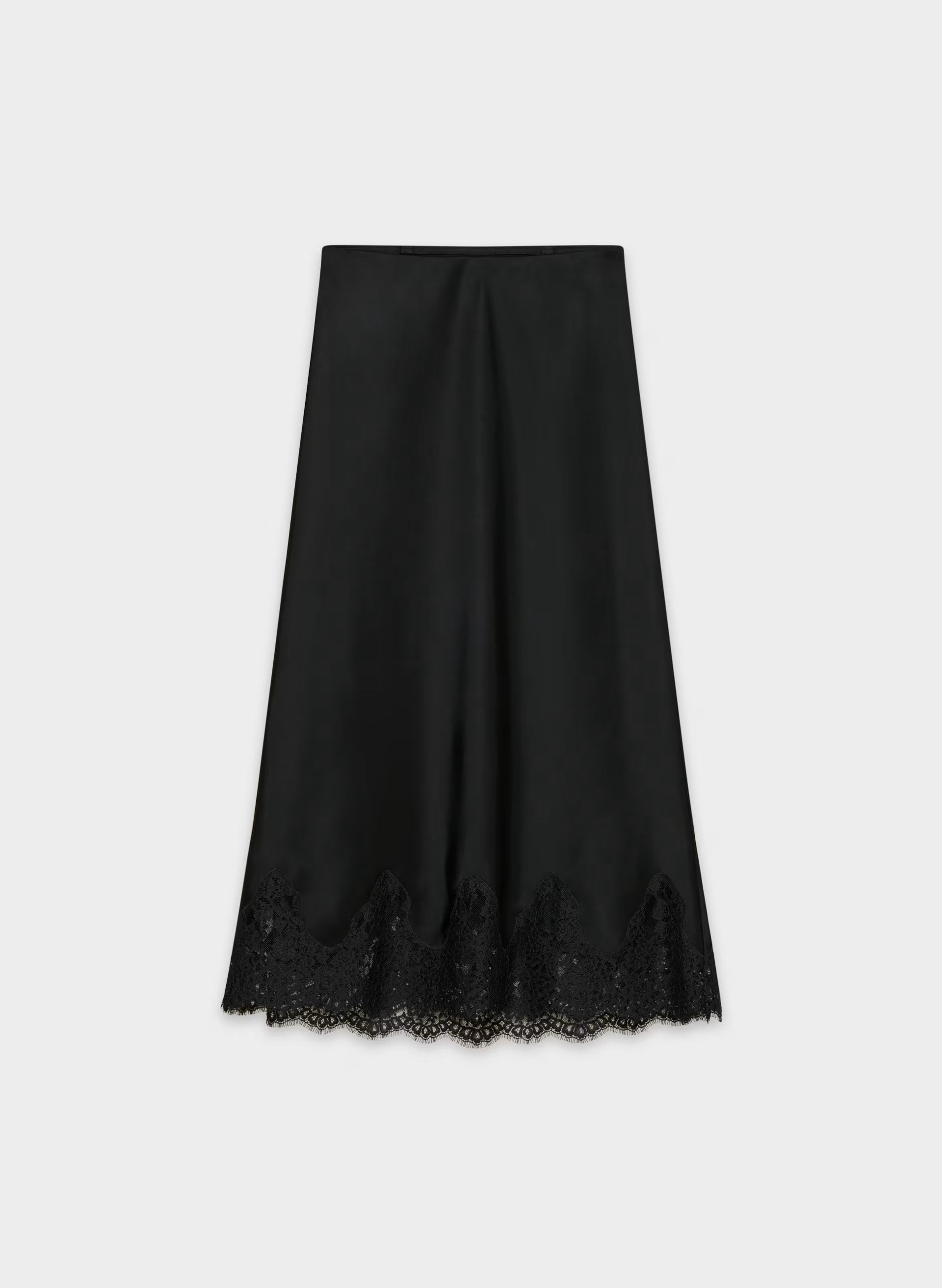 Henrietta Satin Skirt - BLACK/BLACK