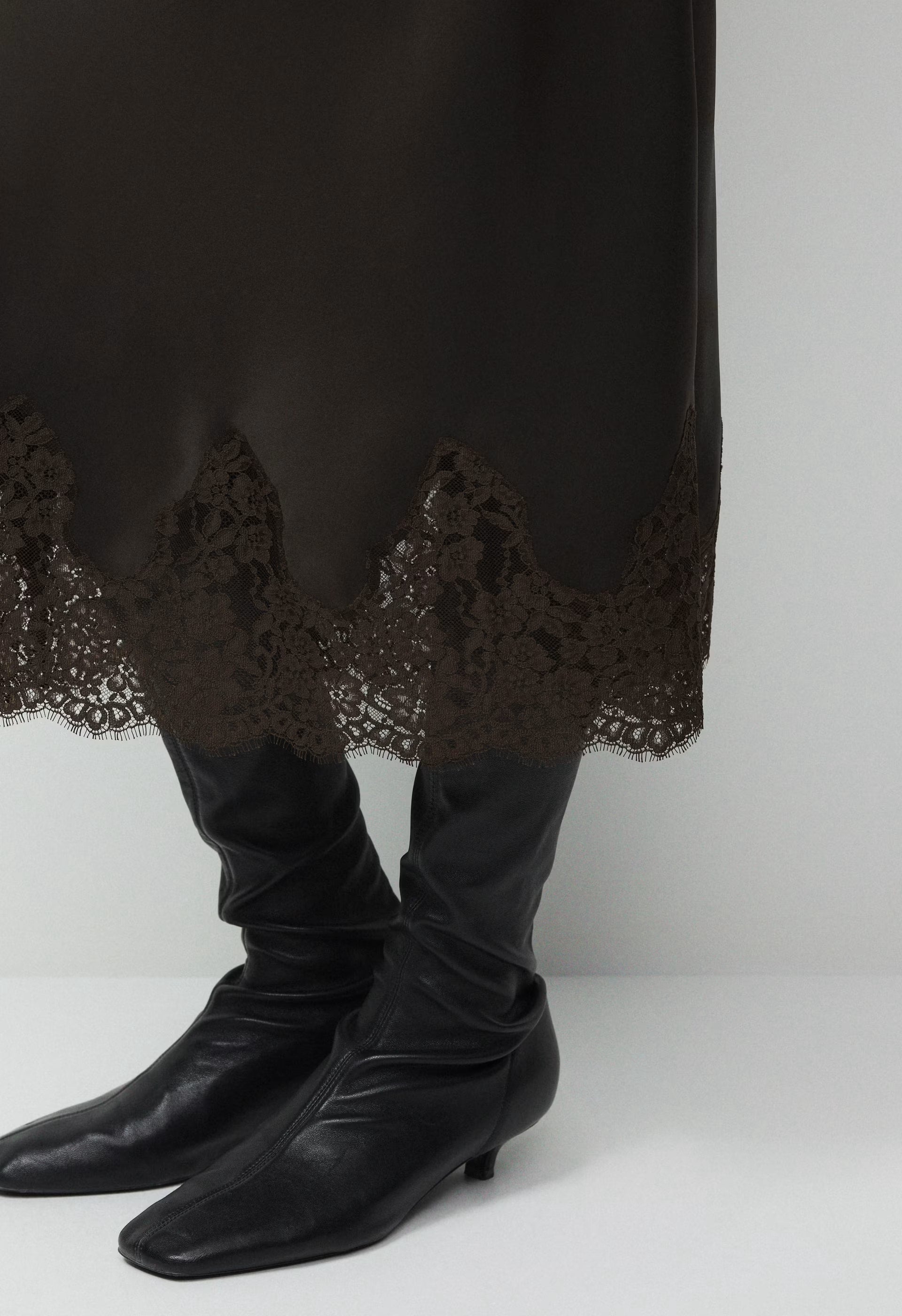 Henrietta Satin Skirt - CC N BROWN/CC NB BROWN