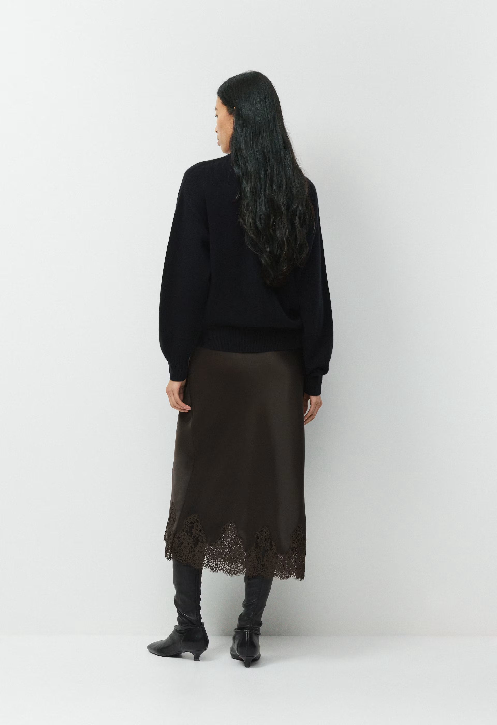 Henrietta Satin Skirt - CC N BROWN/CC NB BROWN