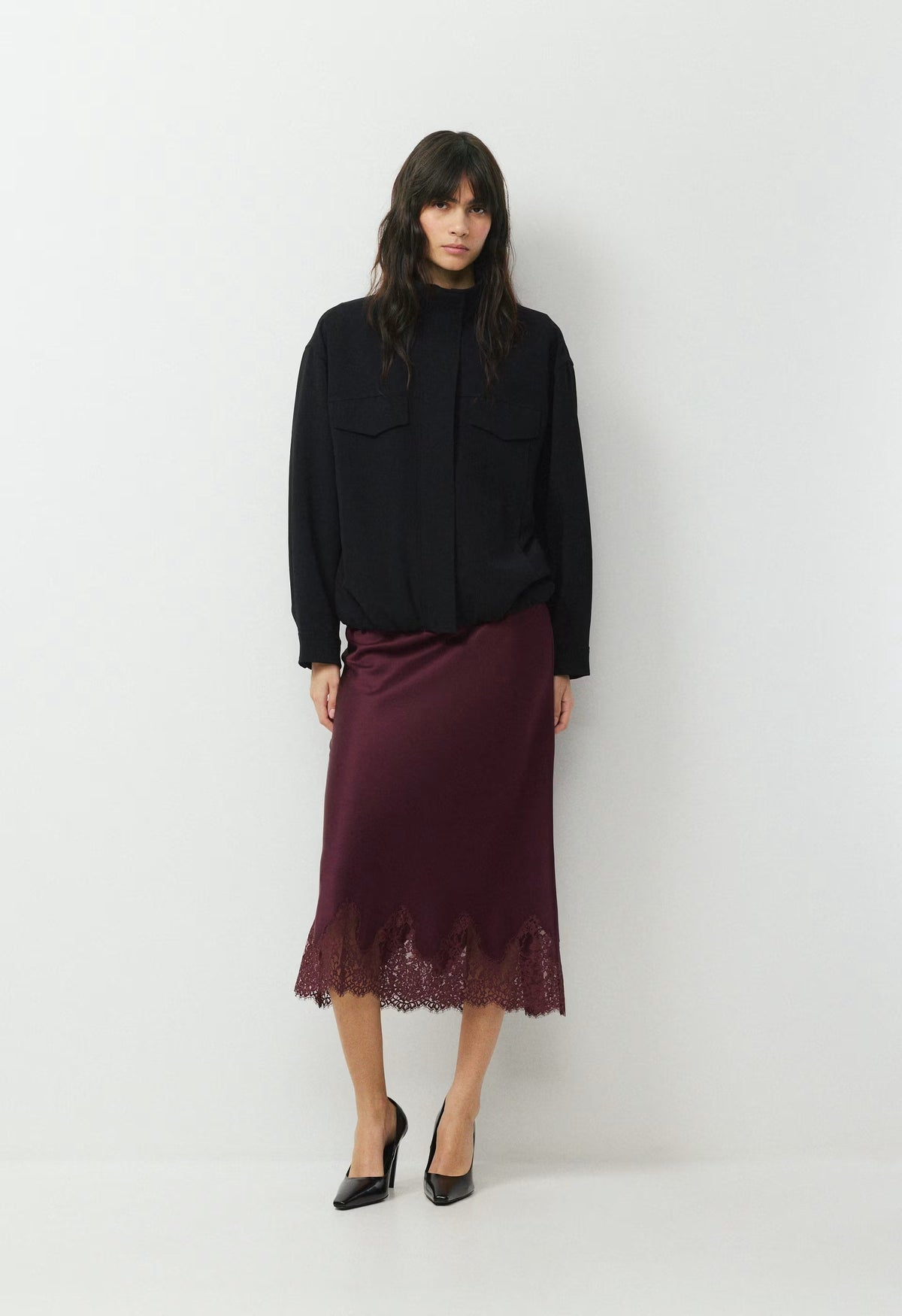 Henrietta Satin Skirt - GALA PLUM/GALA PLUM