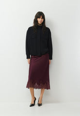 Henrietta Satin Skirt - GALA PLUM/GALA PLUM